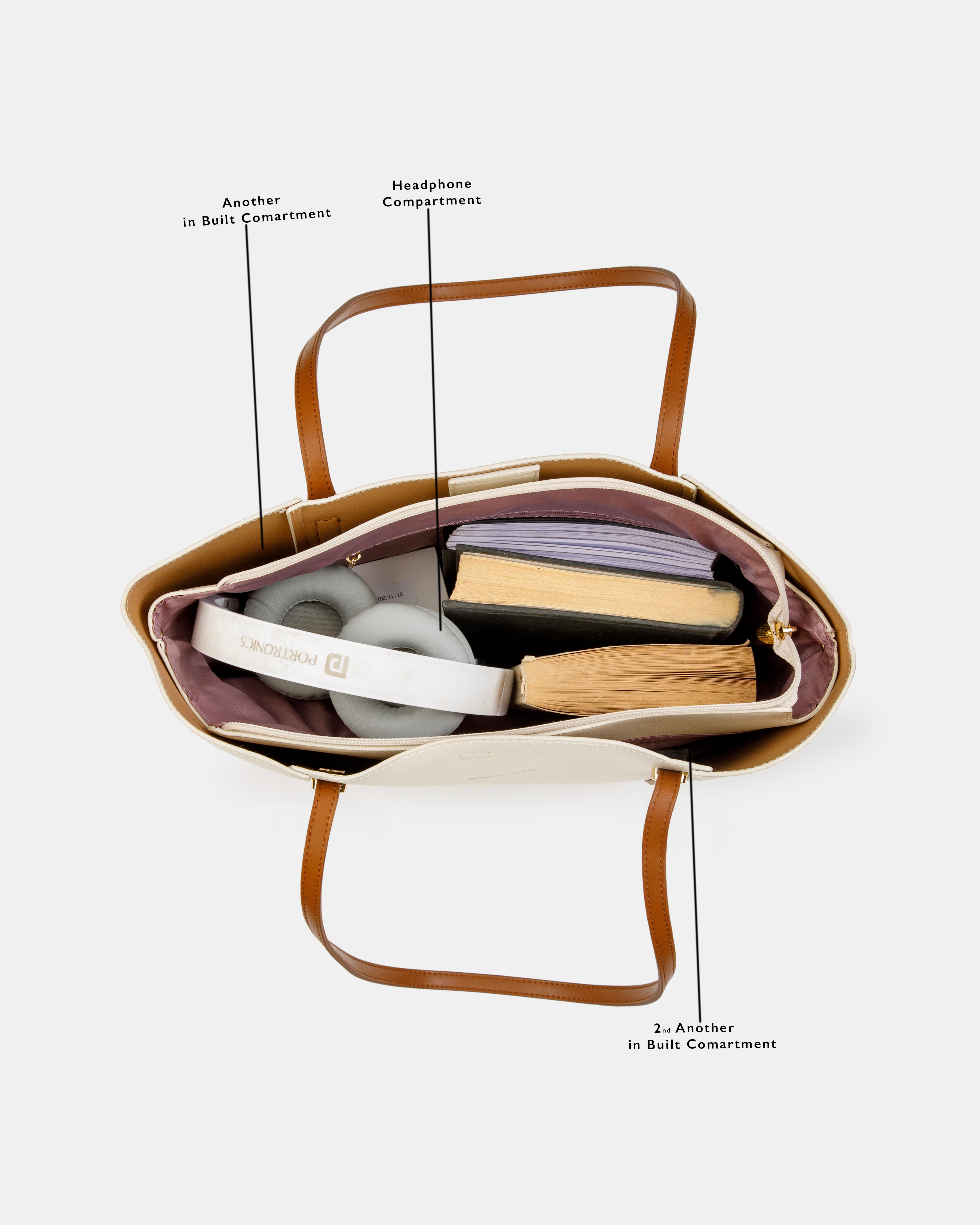 Magnolia Tote Bag – Stylish & Spacious Handbag with PU Leather Straps