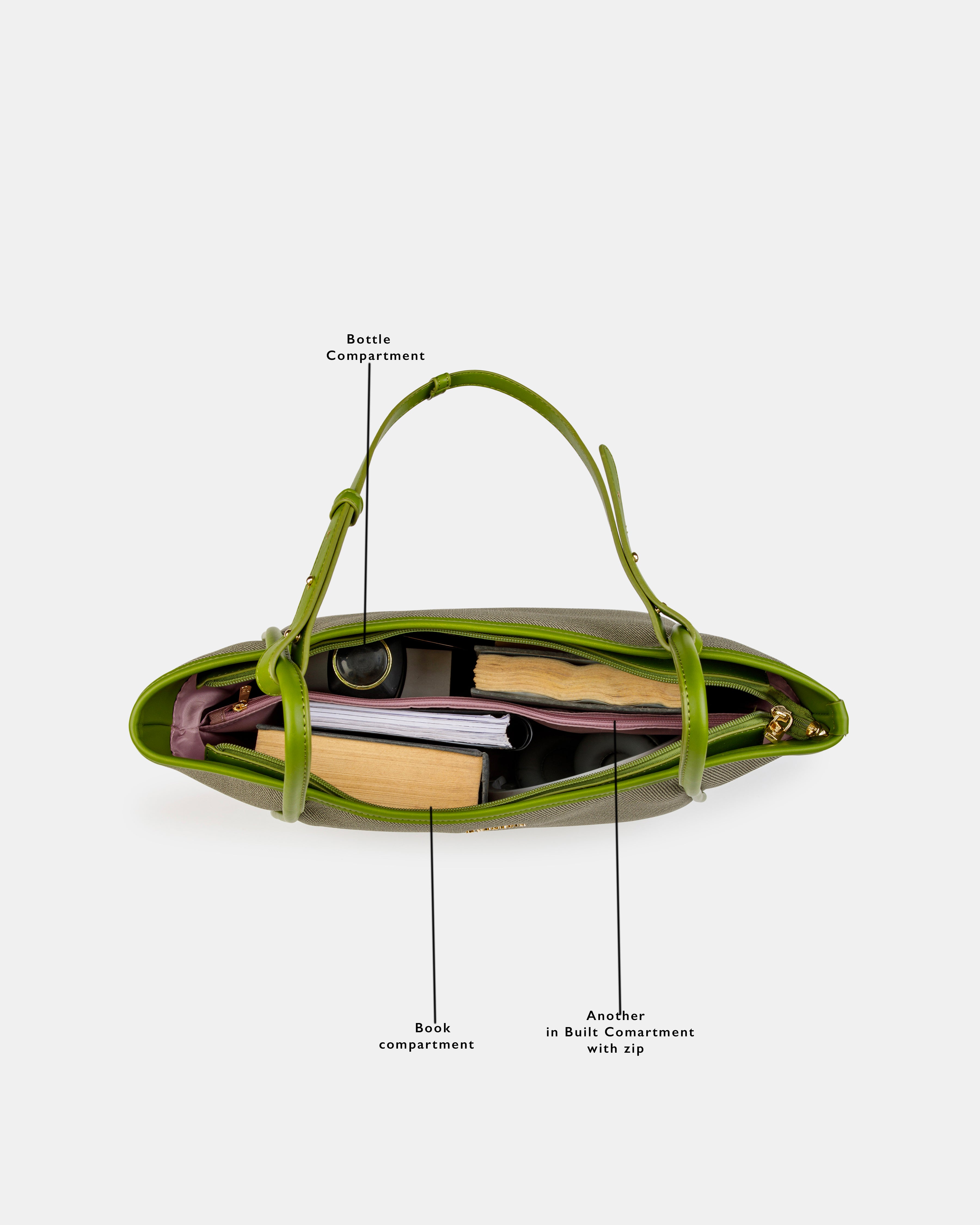 Magnolia Stylish & Spacious Tote Bag for Women | Green