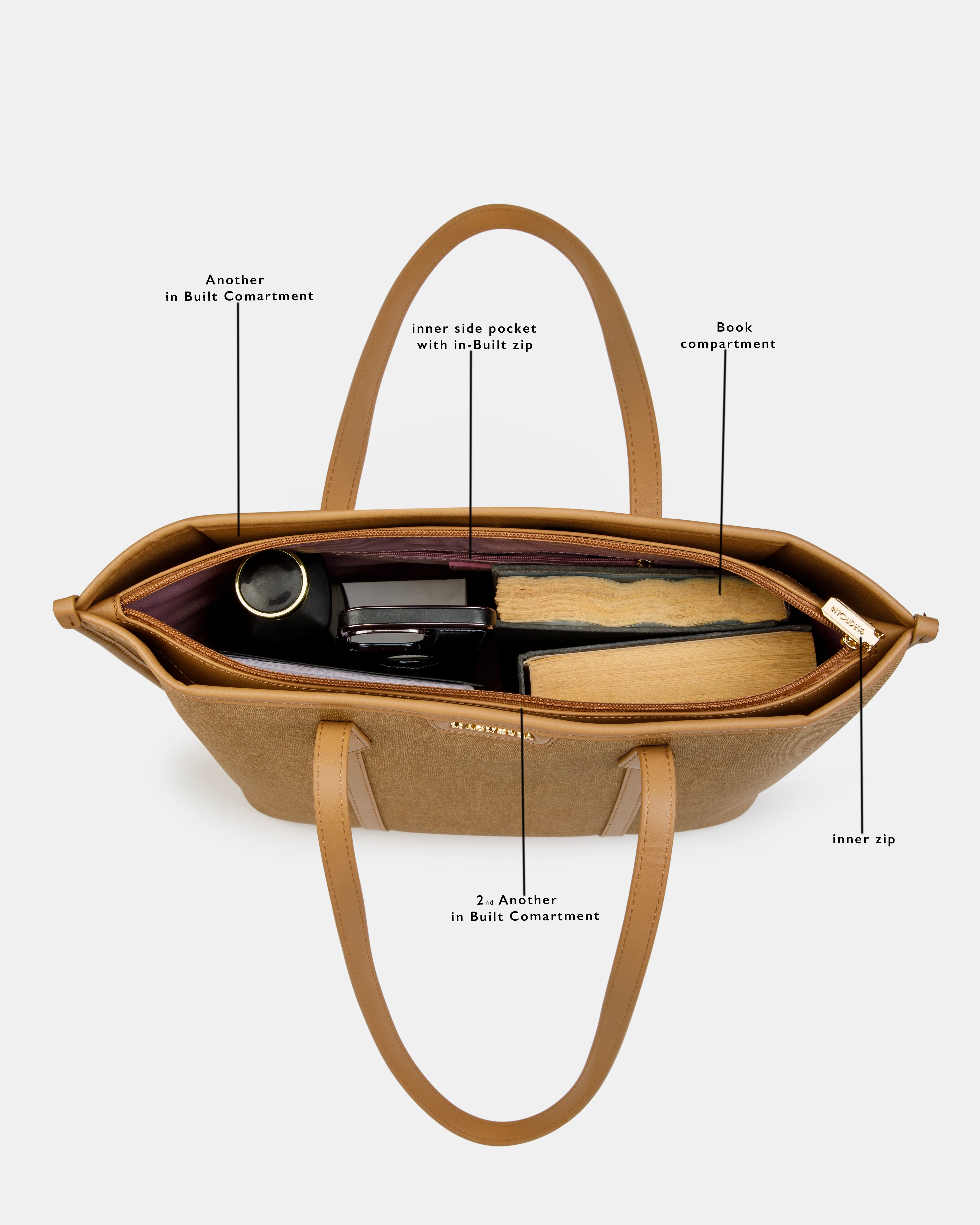 Magnolia Tote Bag – Stylish & Spacious Handbag with PU Leather Straps