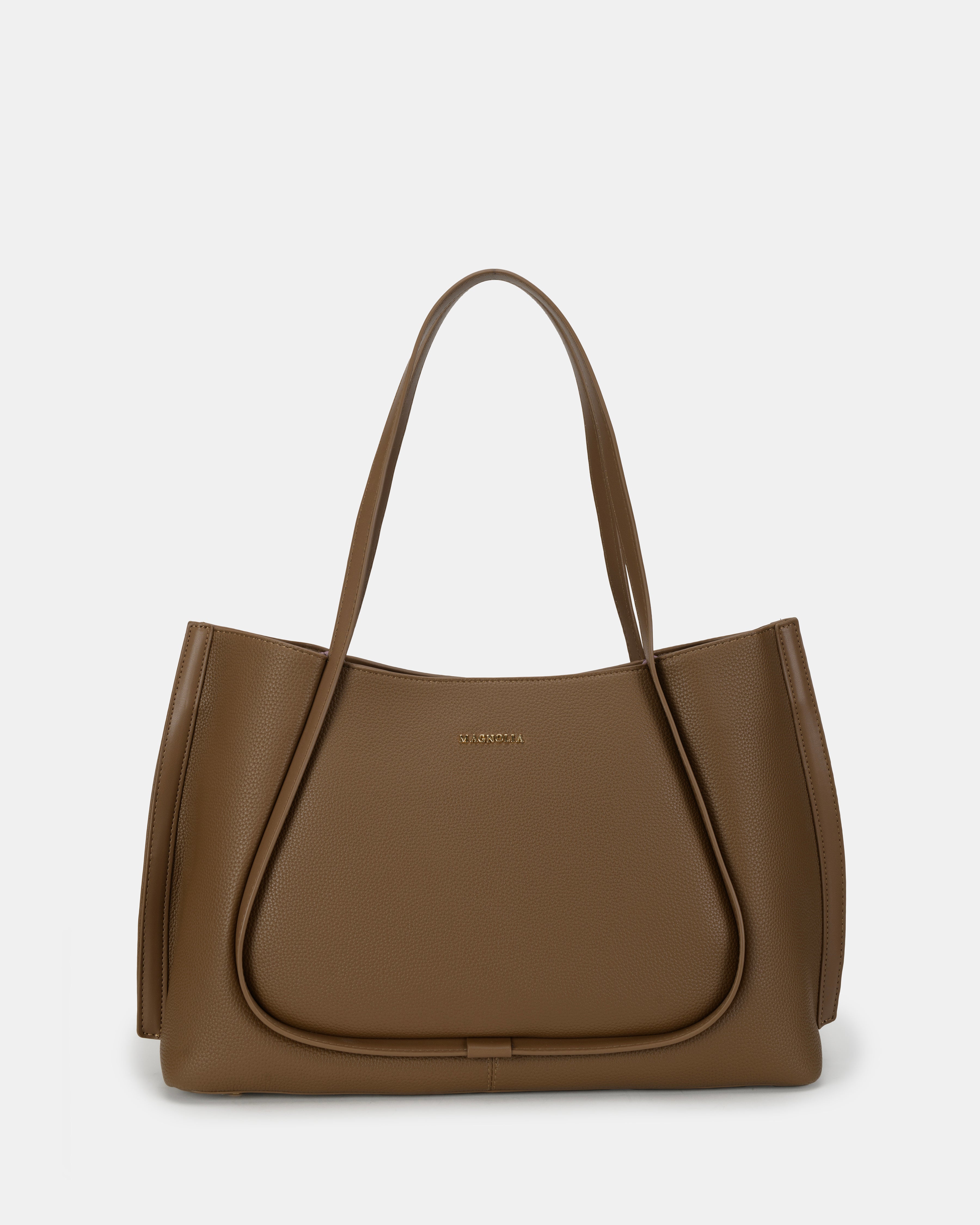 Magnolia Elegant PU Leather Tote Bag | Spacious & Stylish Handbag for Women | Office, Travel & Daily Use