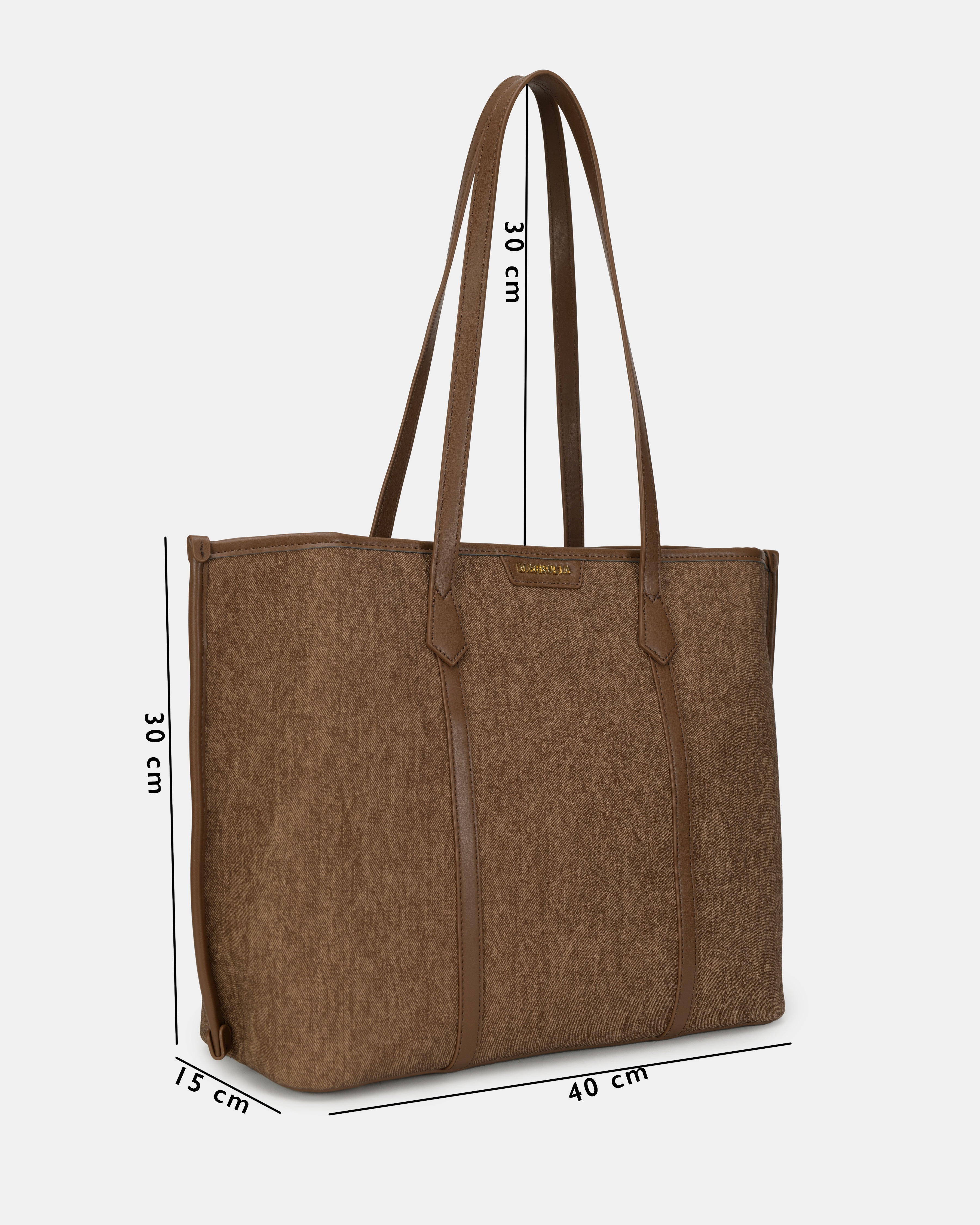 Magnolia Tote Bag – Stylish & Spacious Handbag with PU Leather Straps