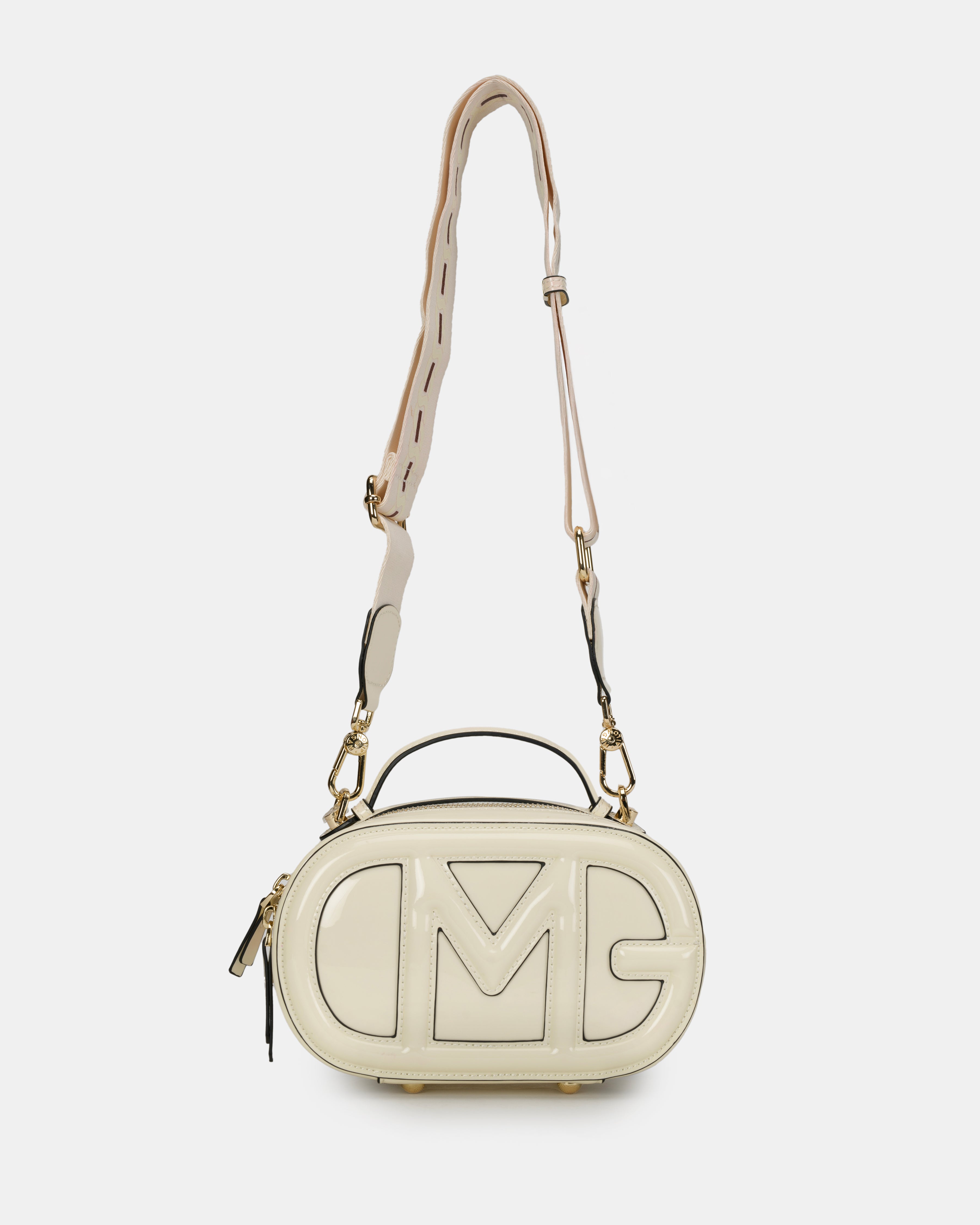 Magnolia Embossed Crossbody Bag White