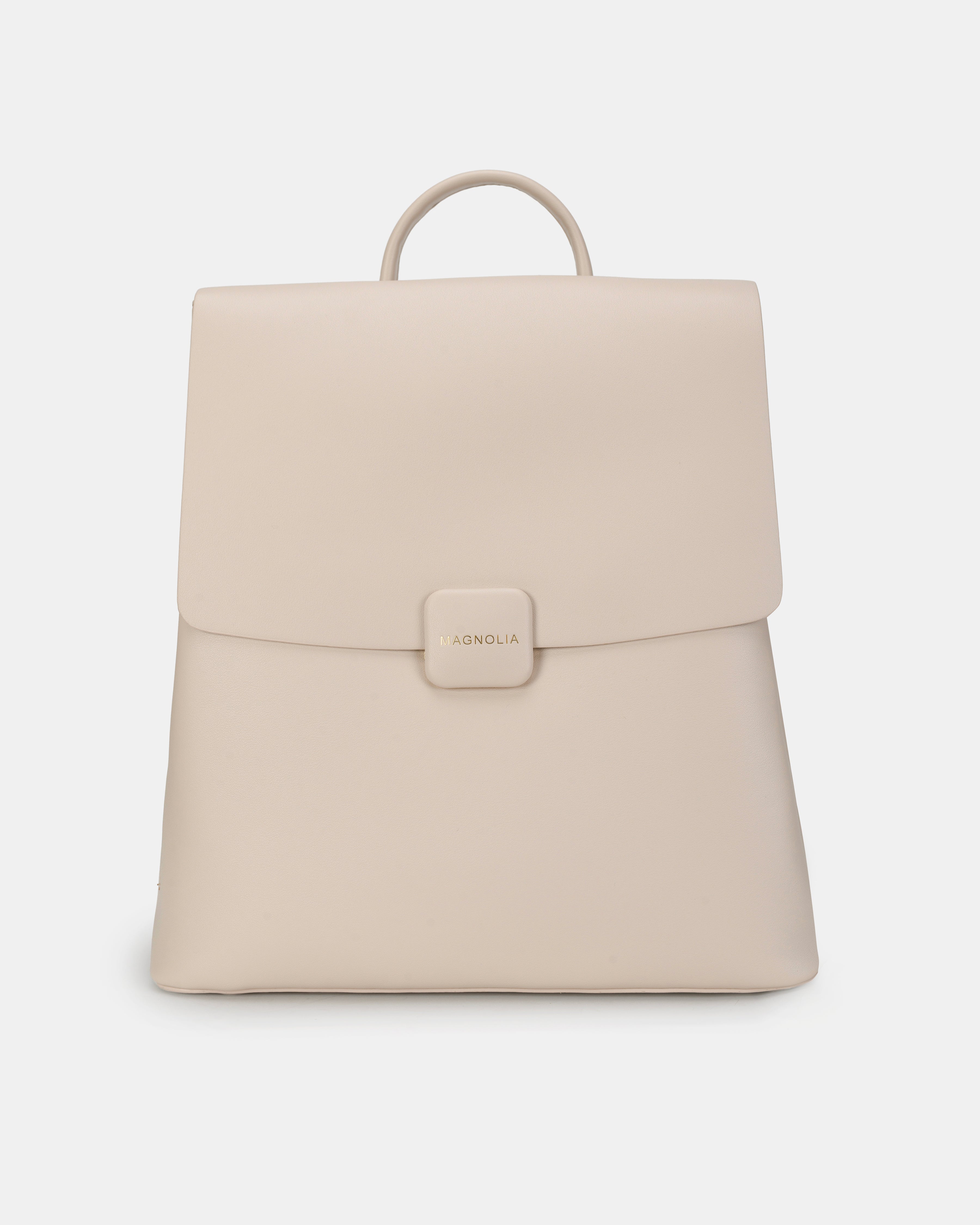 Magnolia Stylish PU Leather Backpack | 3 Compartments | Trendy & Spacious | Women’s Casual & Work Bag