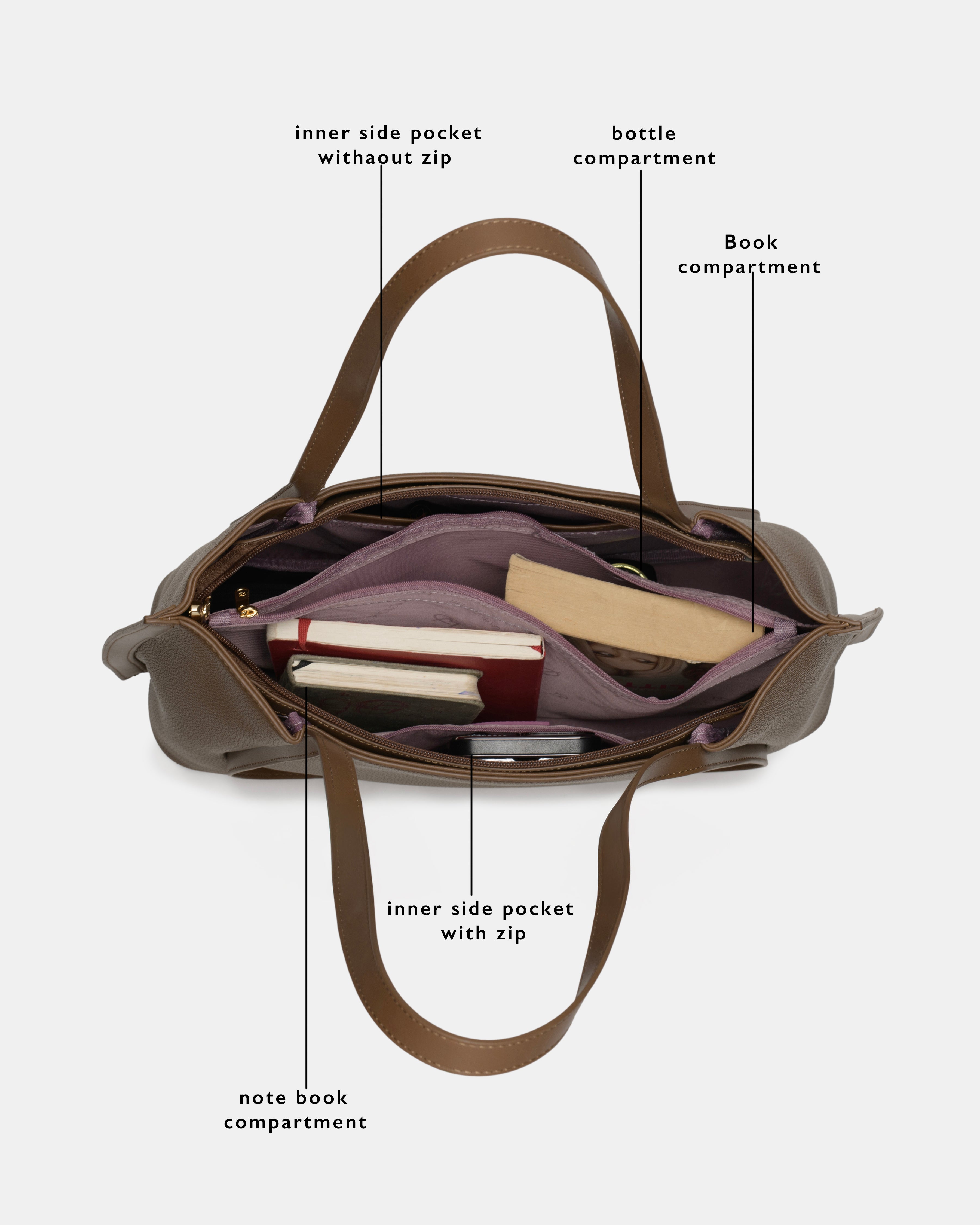 Magnolia Elegant PU Leather Tote Bag | Spacious & Stylish Handbag for Women | Office, Travel & Daily Use