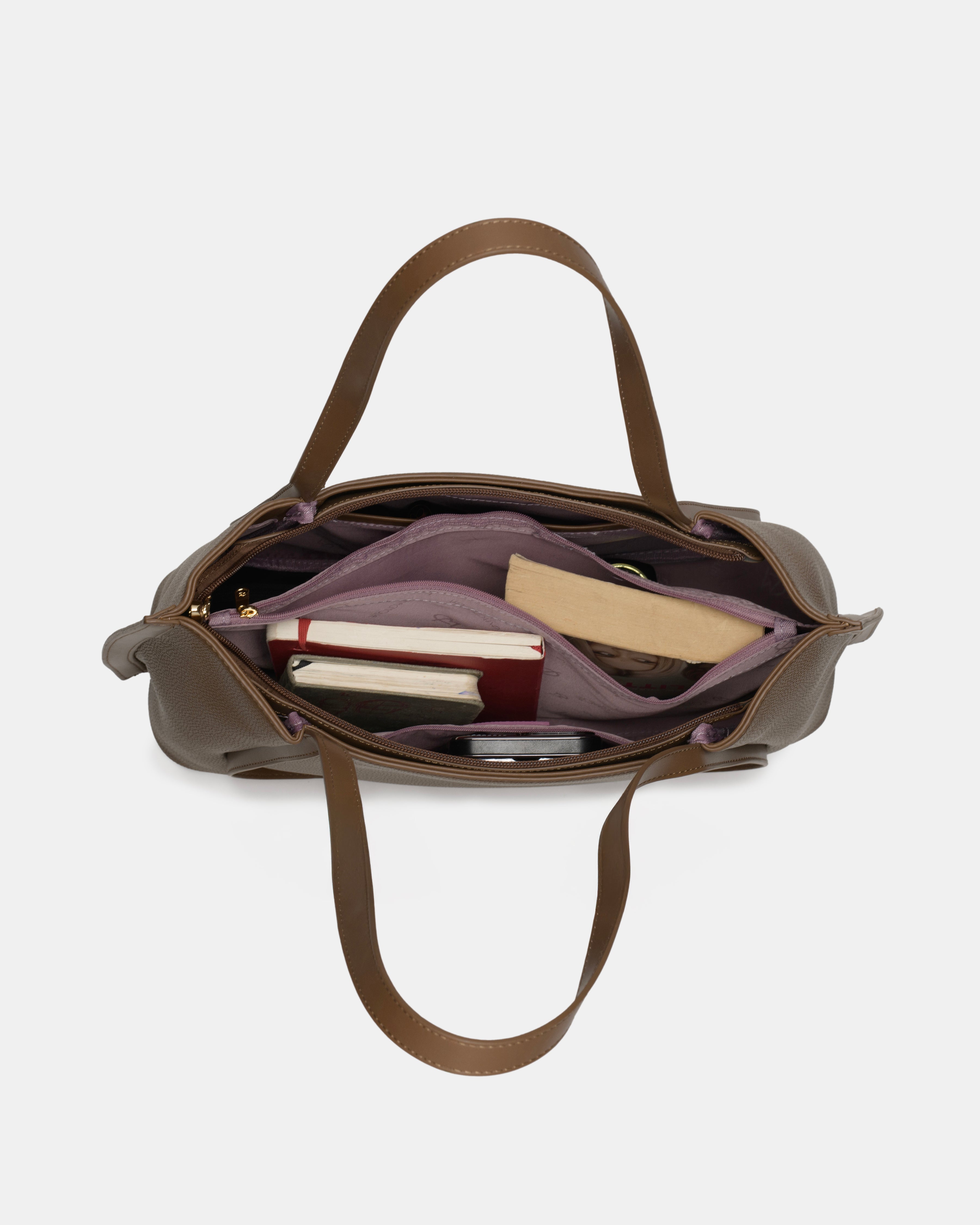 Magnolia Elegant PU Leather Tote Bag | Spacious & Stylish Handbag for Women | Office, Travel & Daily Use