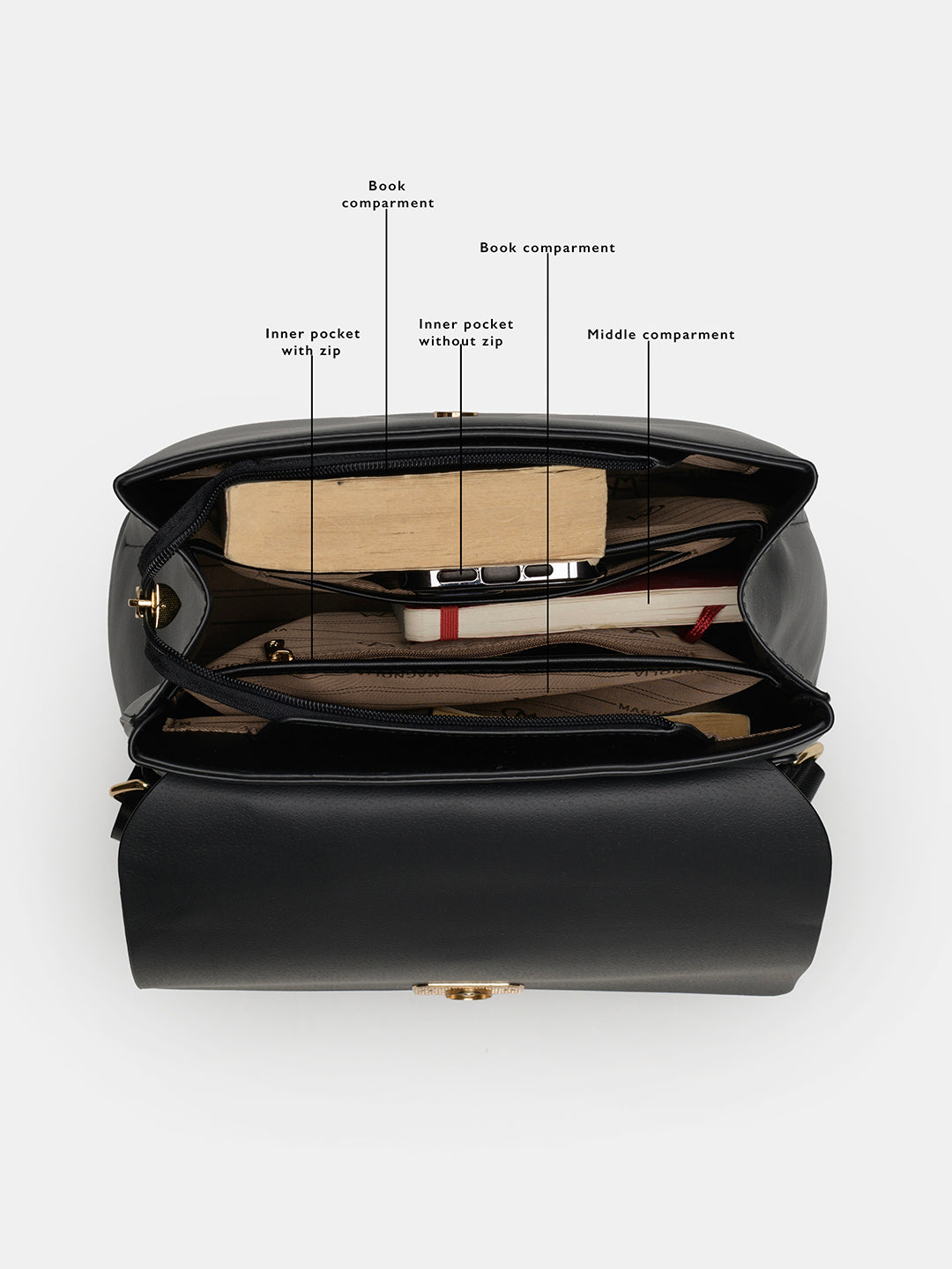 Magnolia Stylish PU Leather Backpack | 3 Compartments | Trendy & Spacious | Women’s Casual & Work Bag