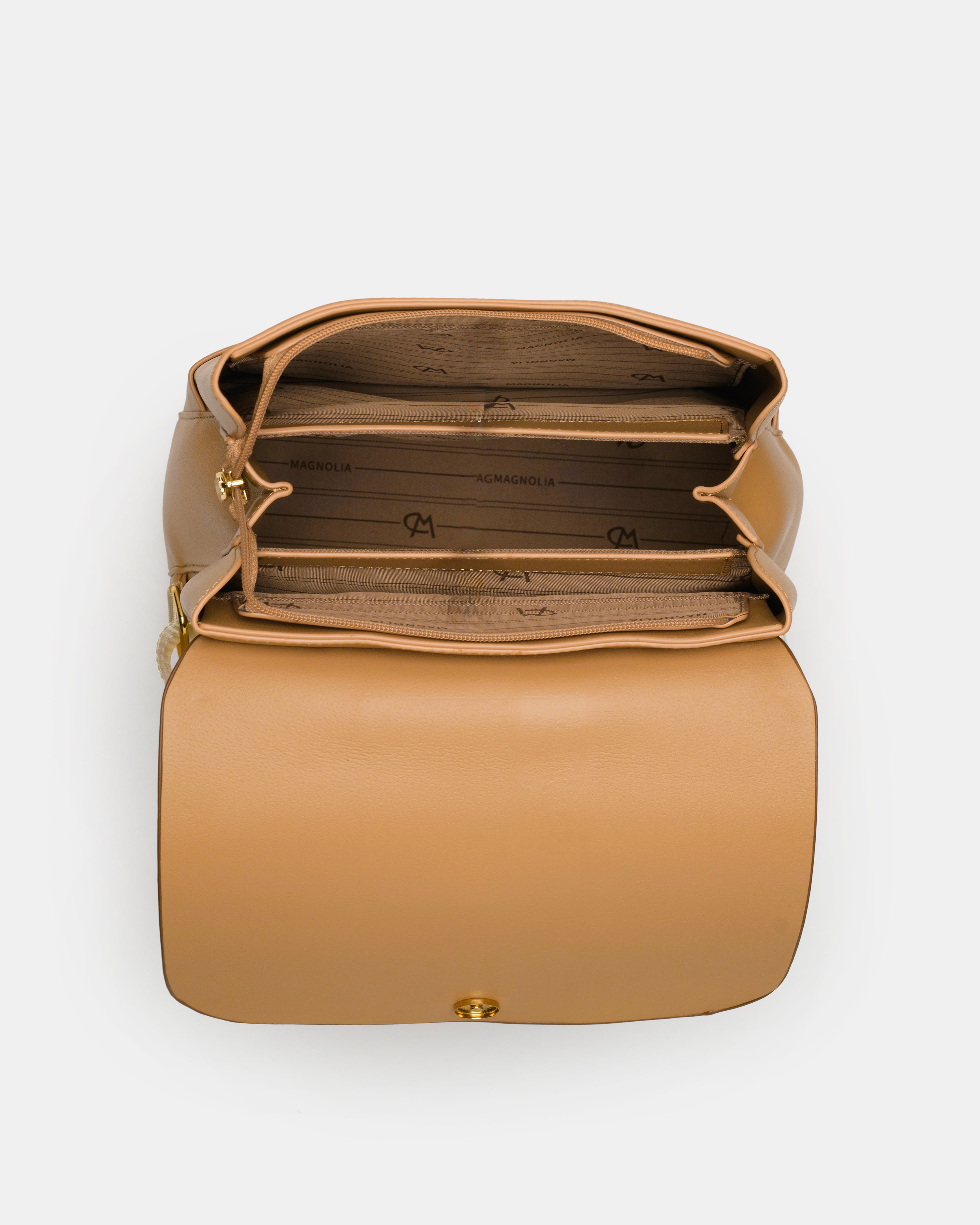 Magnolia Stylish PU Leather Backpack Spacious & Trendy Travel Bag for Women