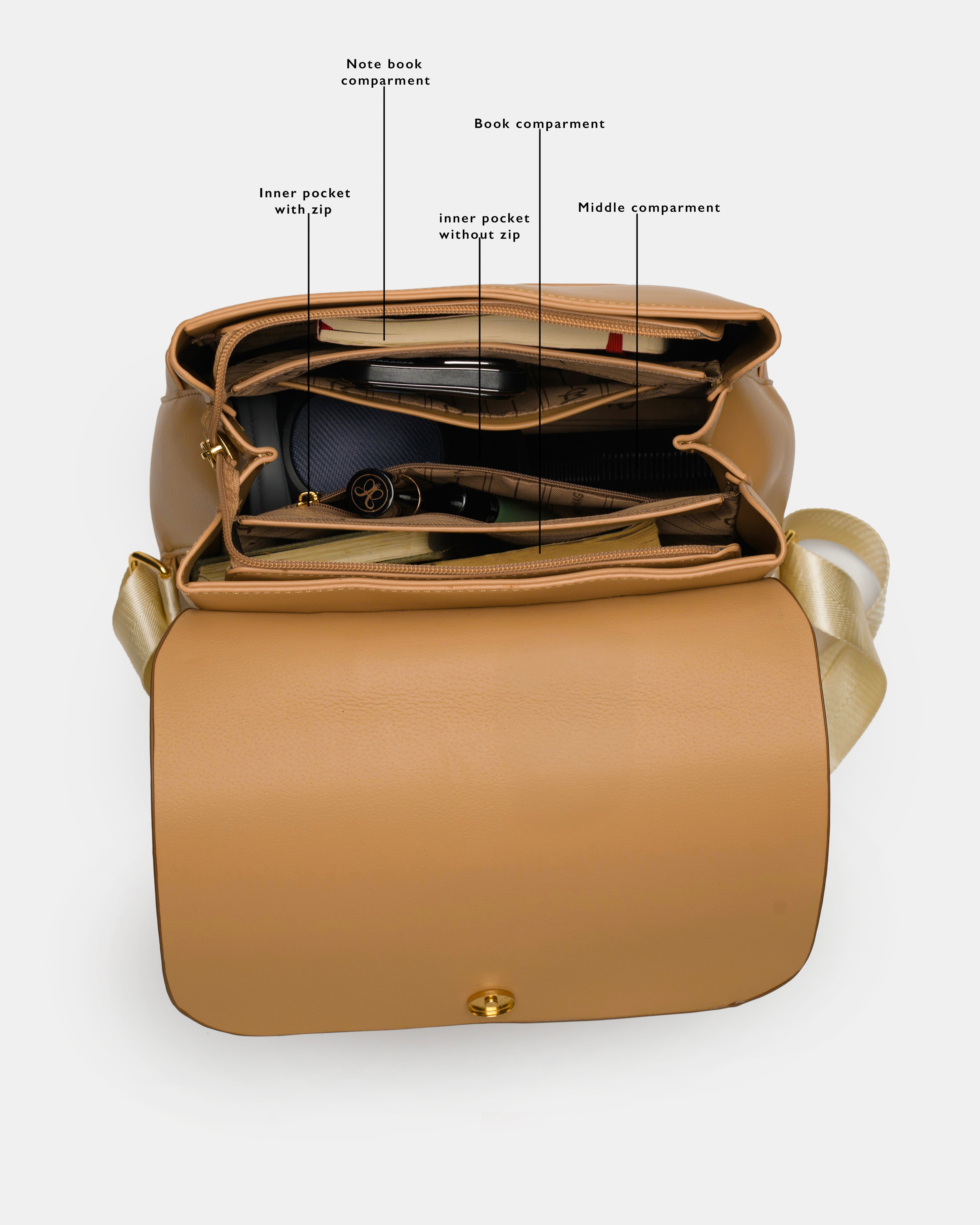 Magnolia Stylish PU Leather Backpack Spacious & Trendy Travel Bag for Women