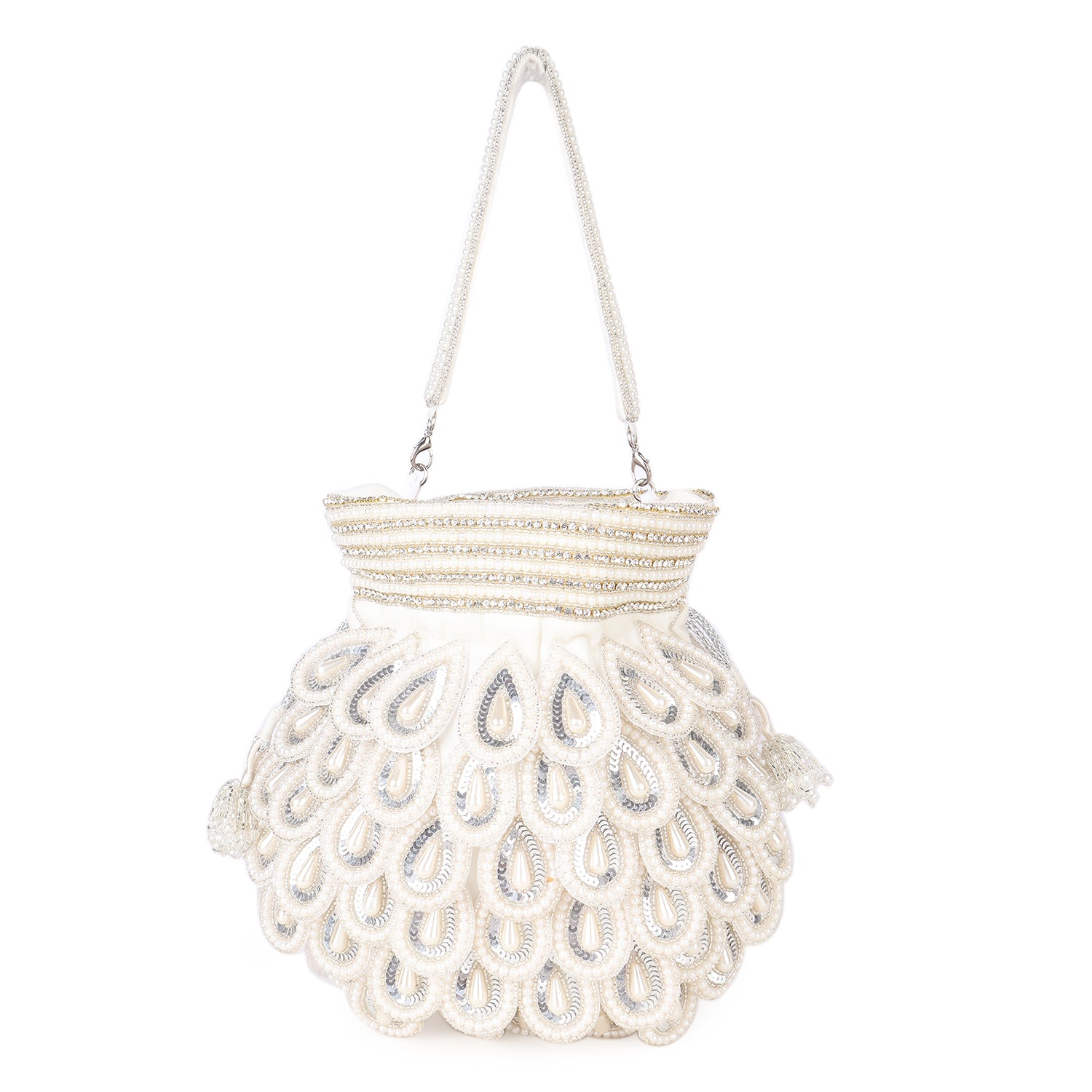 The Embellished Leaf Potli