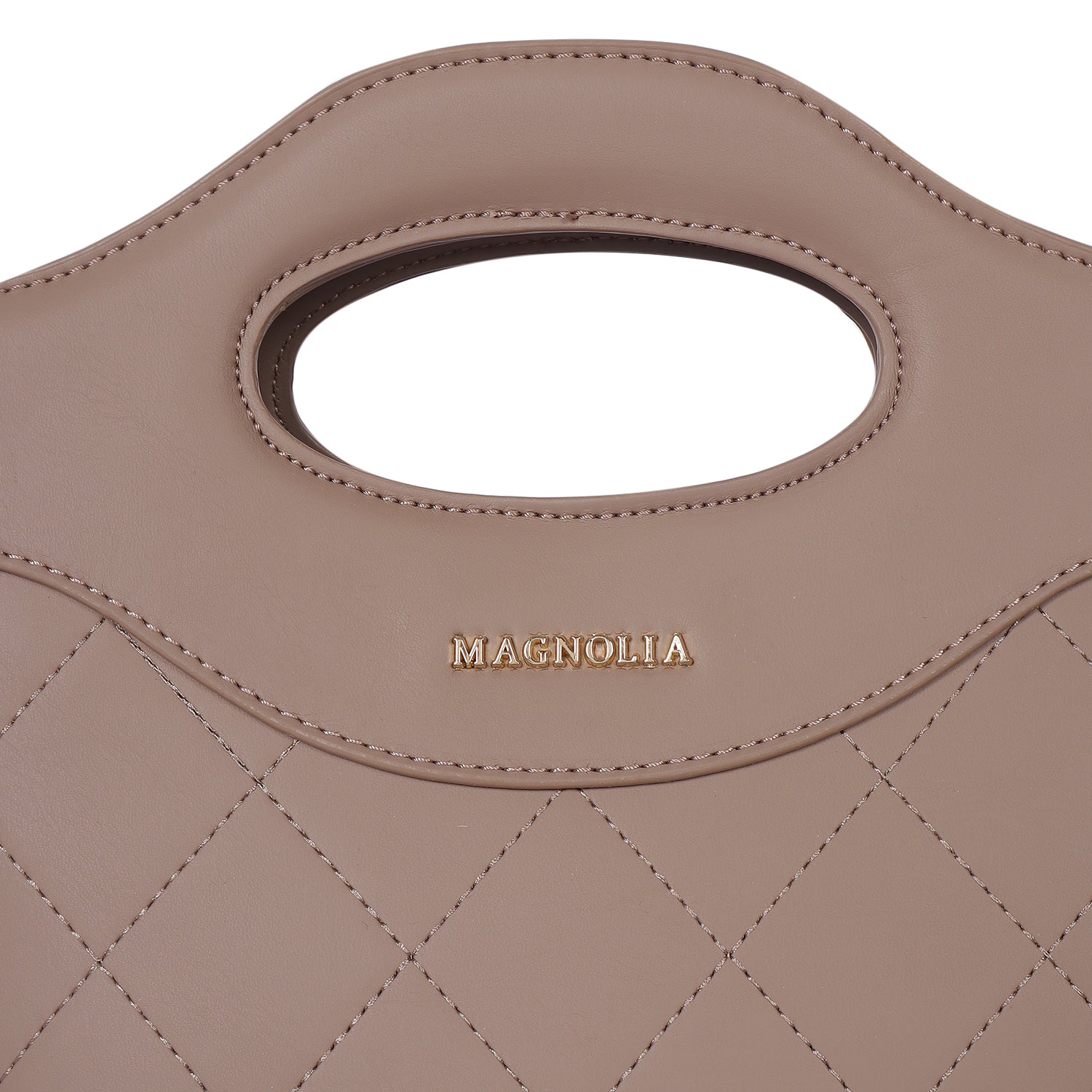 Magnolia Sophia Quilted Bucket Bag Dark Brown