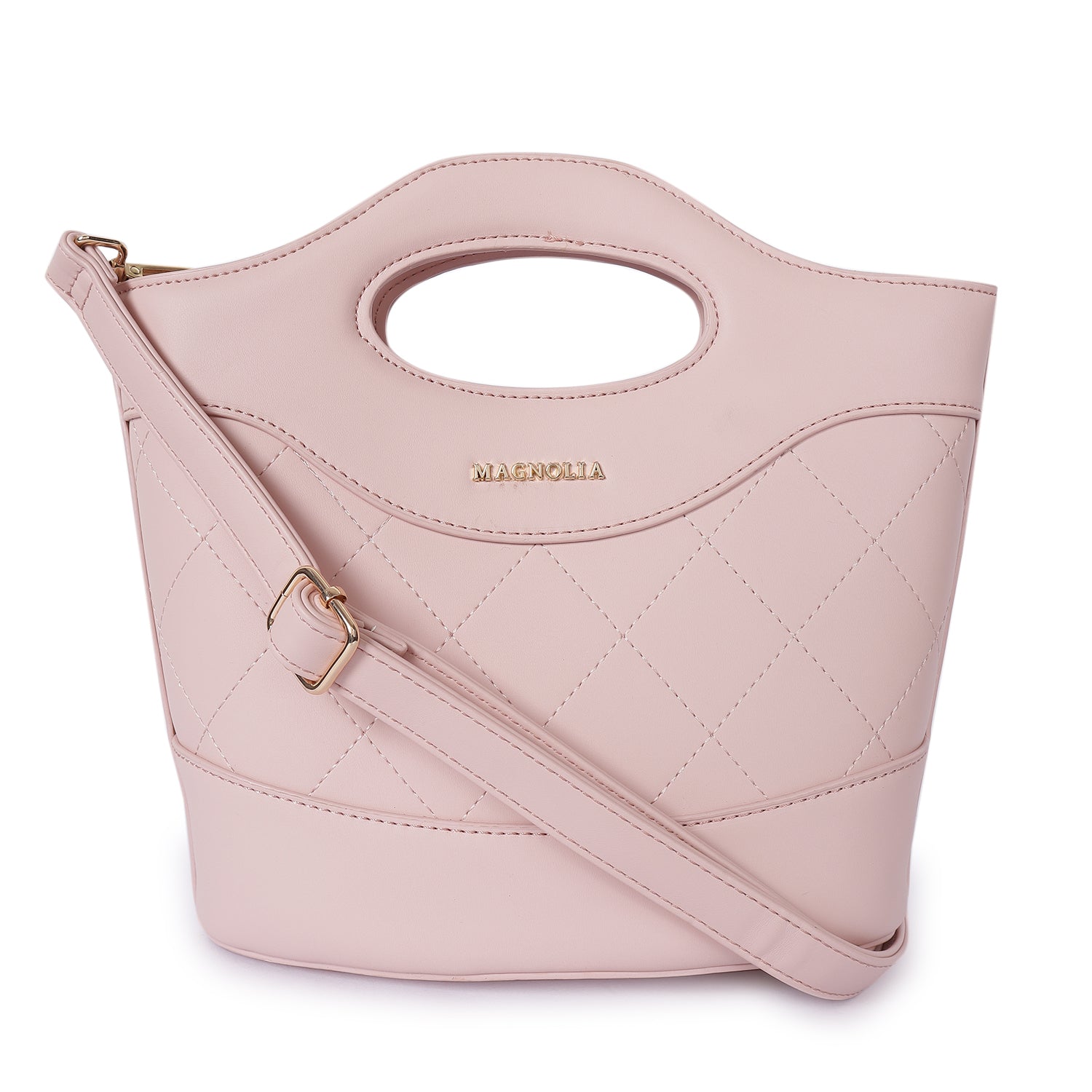 Magnolia Sophia Quilted Bucket Bag Pink