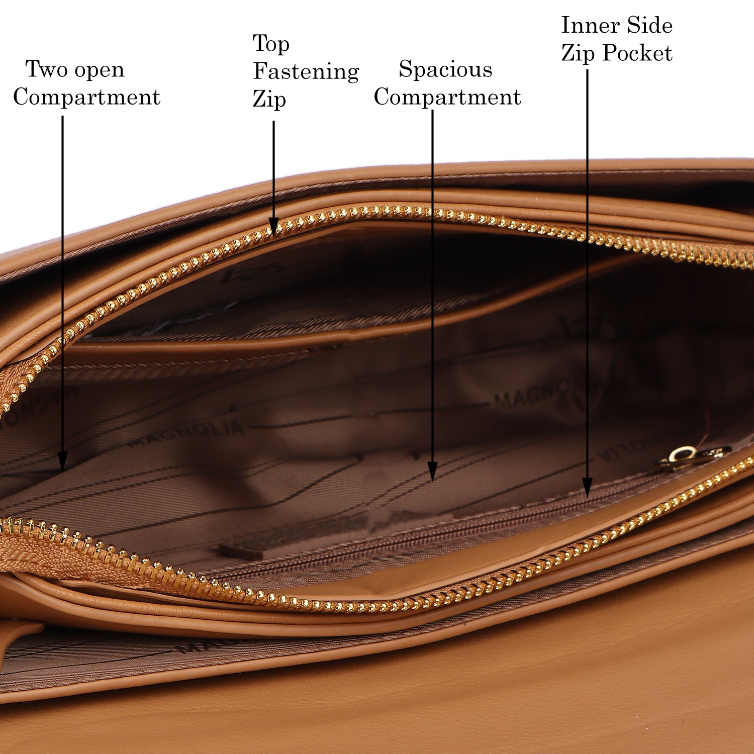 Magnolia Daphne Quilted Sling Bag Brown