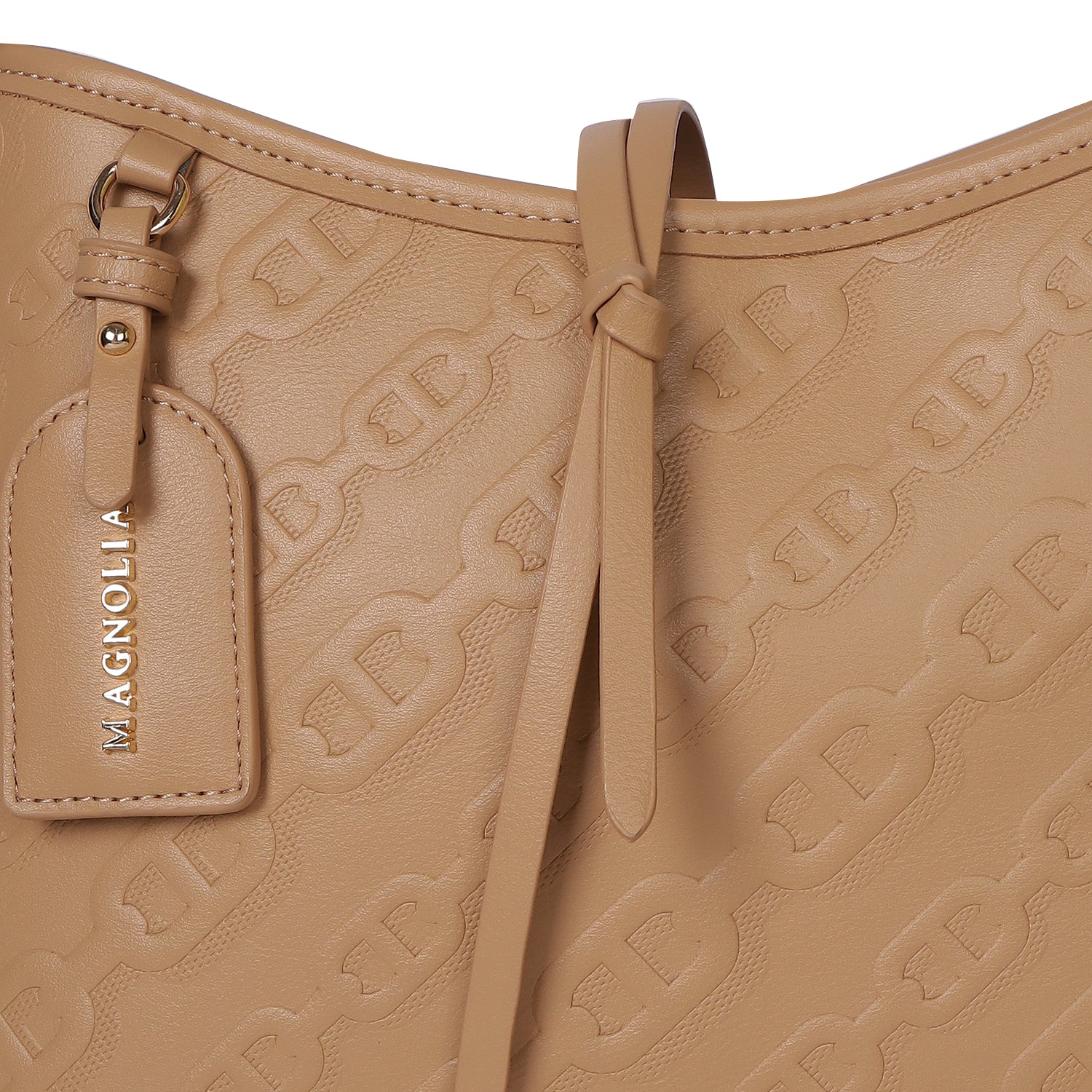 Magnolia Claire Embossed Crossbody Bag Caramel Brown