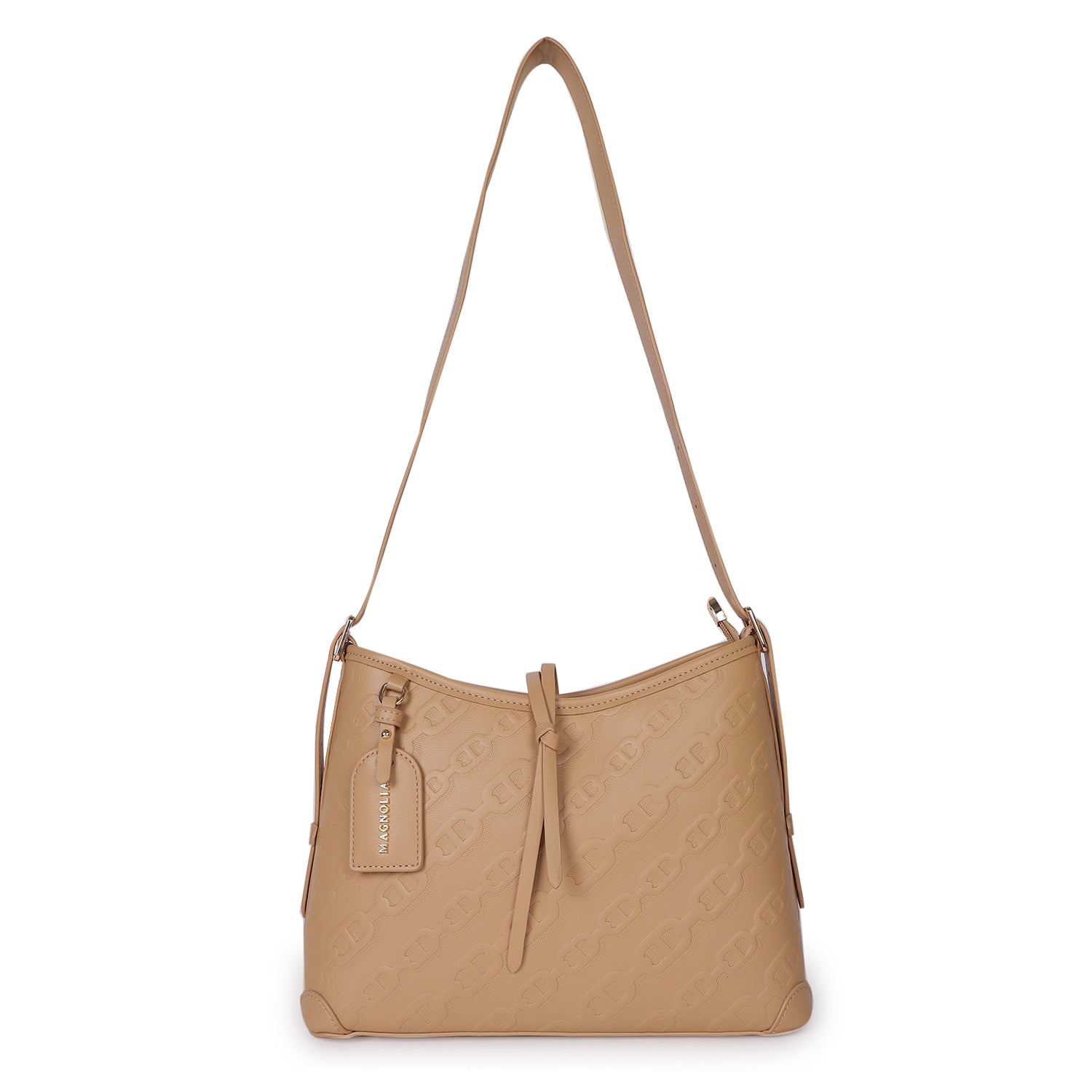 Magnolia Claire Embossed Crossbody Bag Caramel Brown