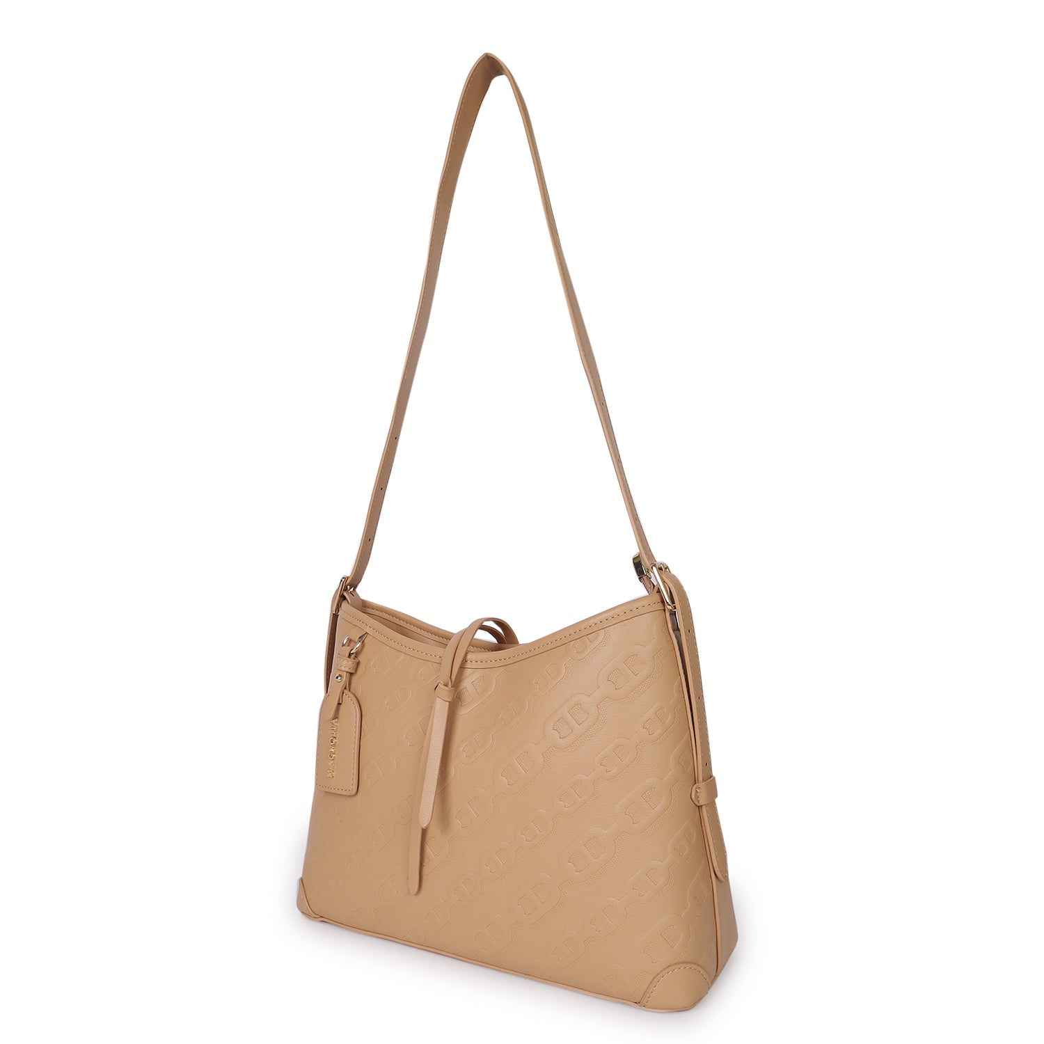Magnolia Claire Embossed Crossbody Bag Caramel Brown