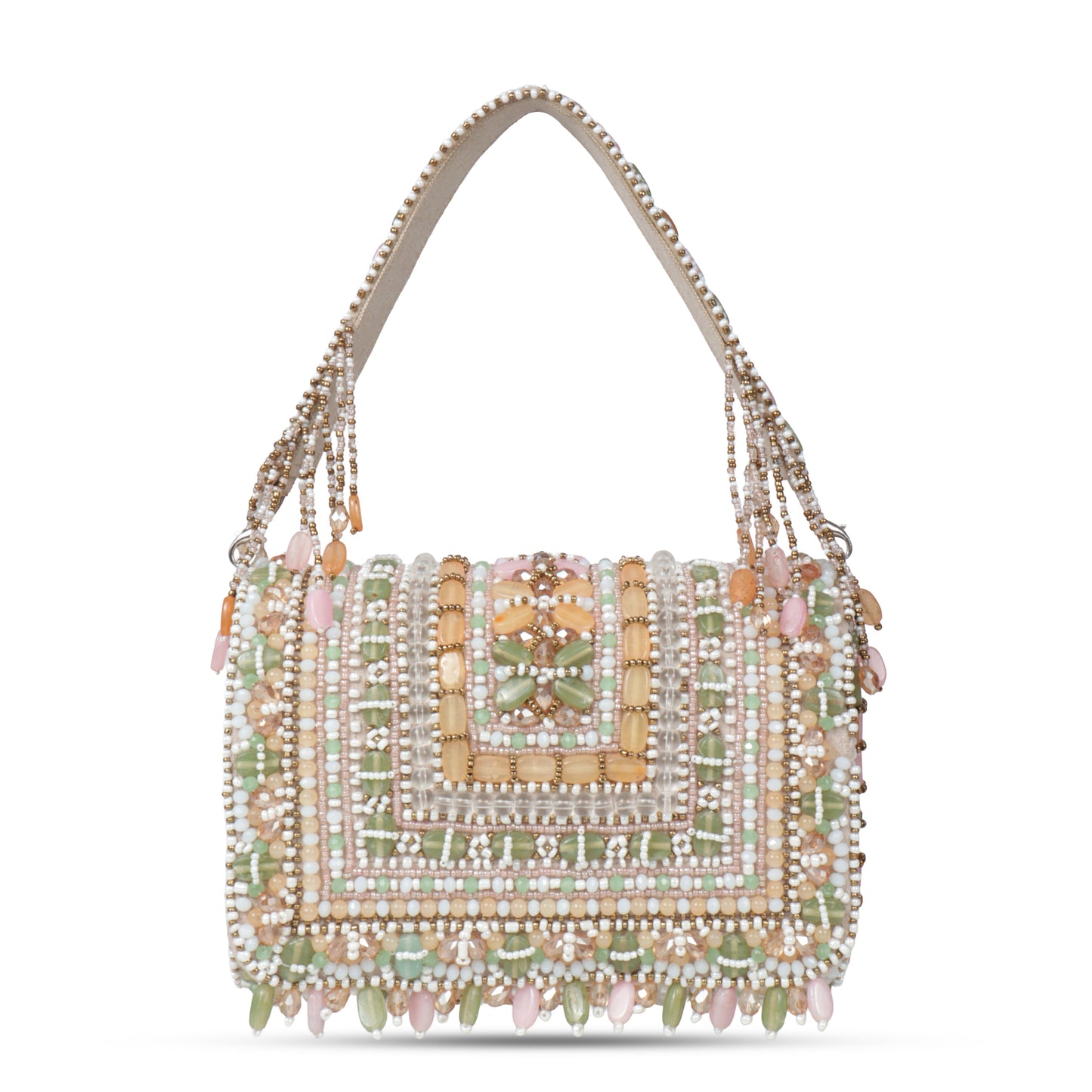 Magnolia Multi Velvet Embellished Women Clutch