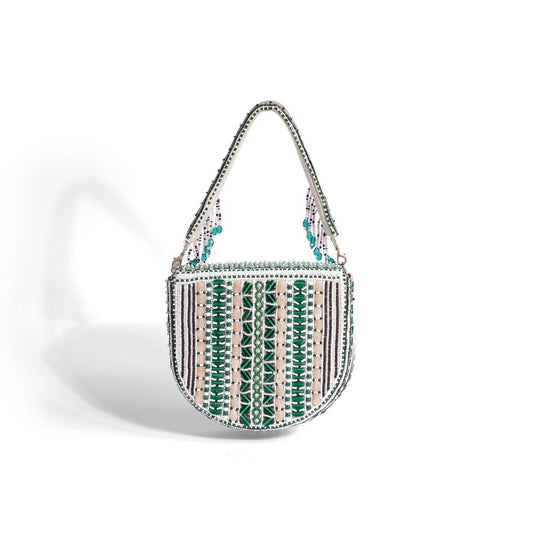 Magnolia Green Velvet Gillter Women Clutch