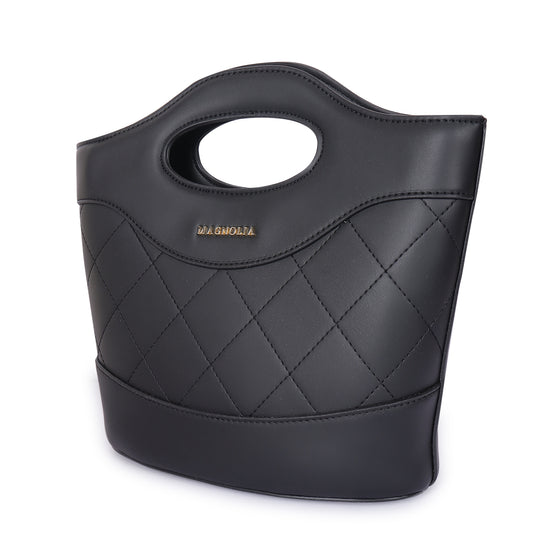 Magnolia Women Black Satchel
