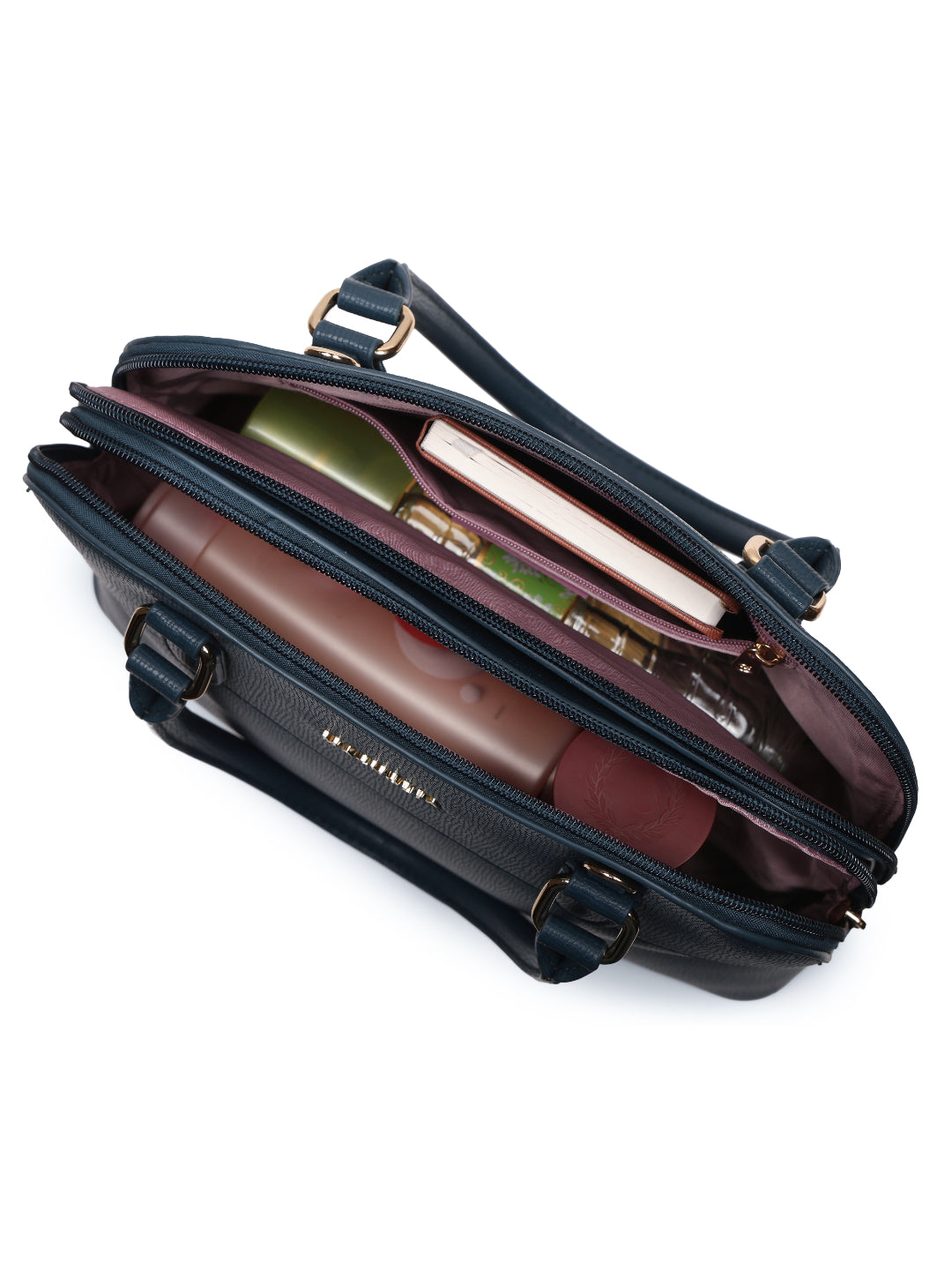 Magnolia Blue PU Leather Solid One Size Women Shoulder Bag