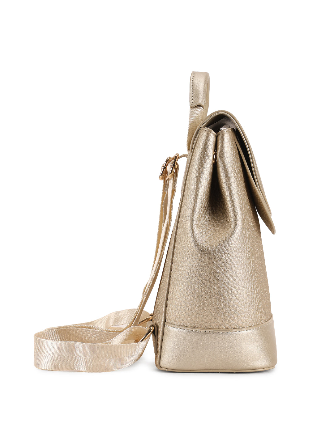 Magnolia Gold PU Leather Solid One Size Women Backpack