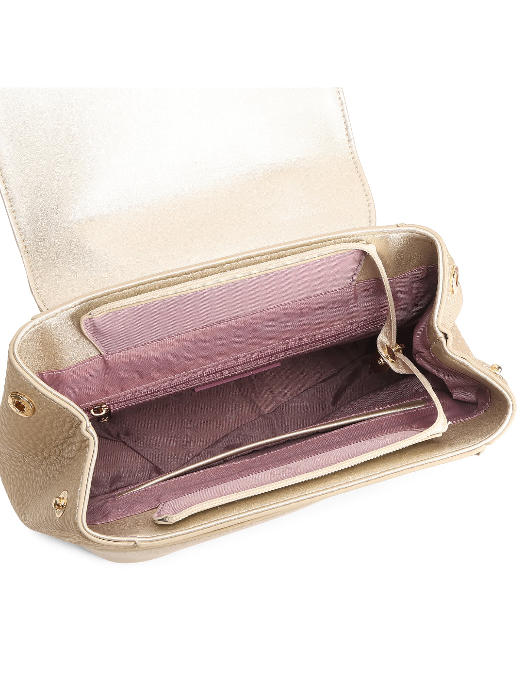 Magnolia Gold PU Leather Solid One Size Women Backpack