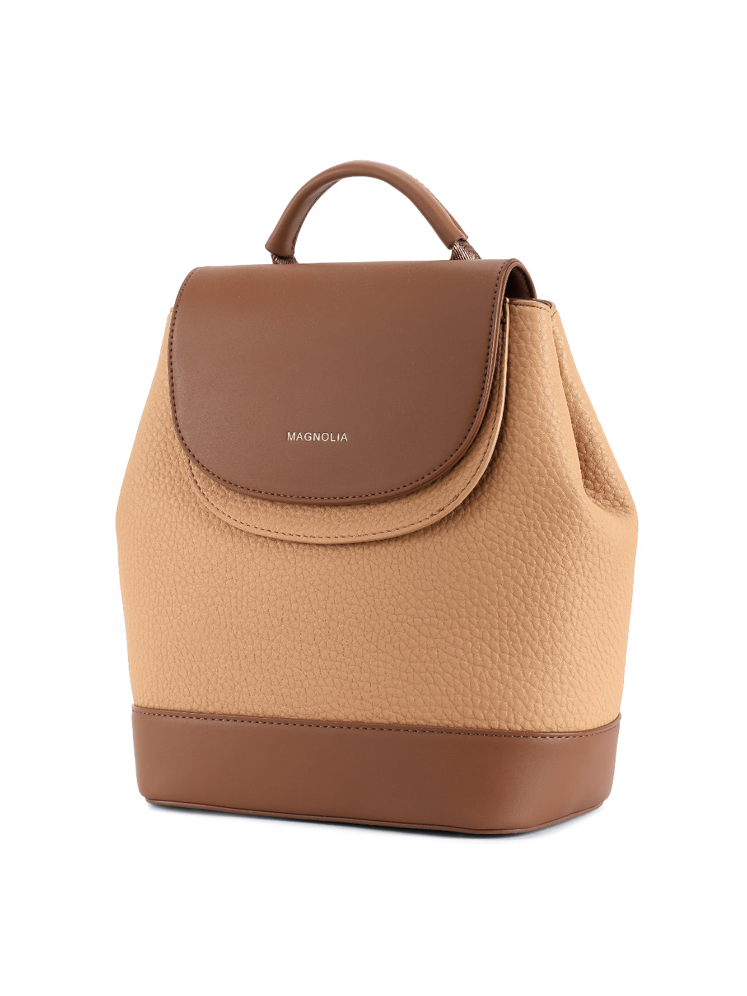 Magnolia Khaki PU Leather Solid One Size Women Backpack