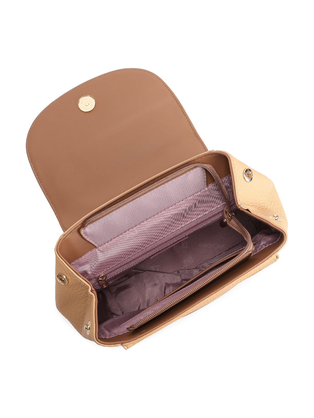 Magnolia Khaki PU Leather Solid One Size Women Backpack