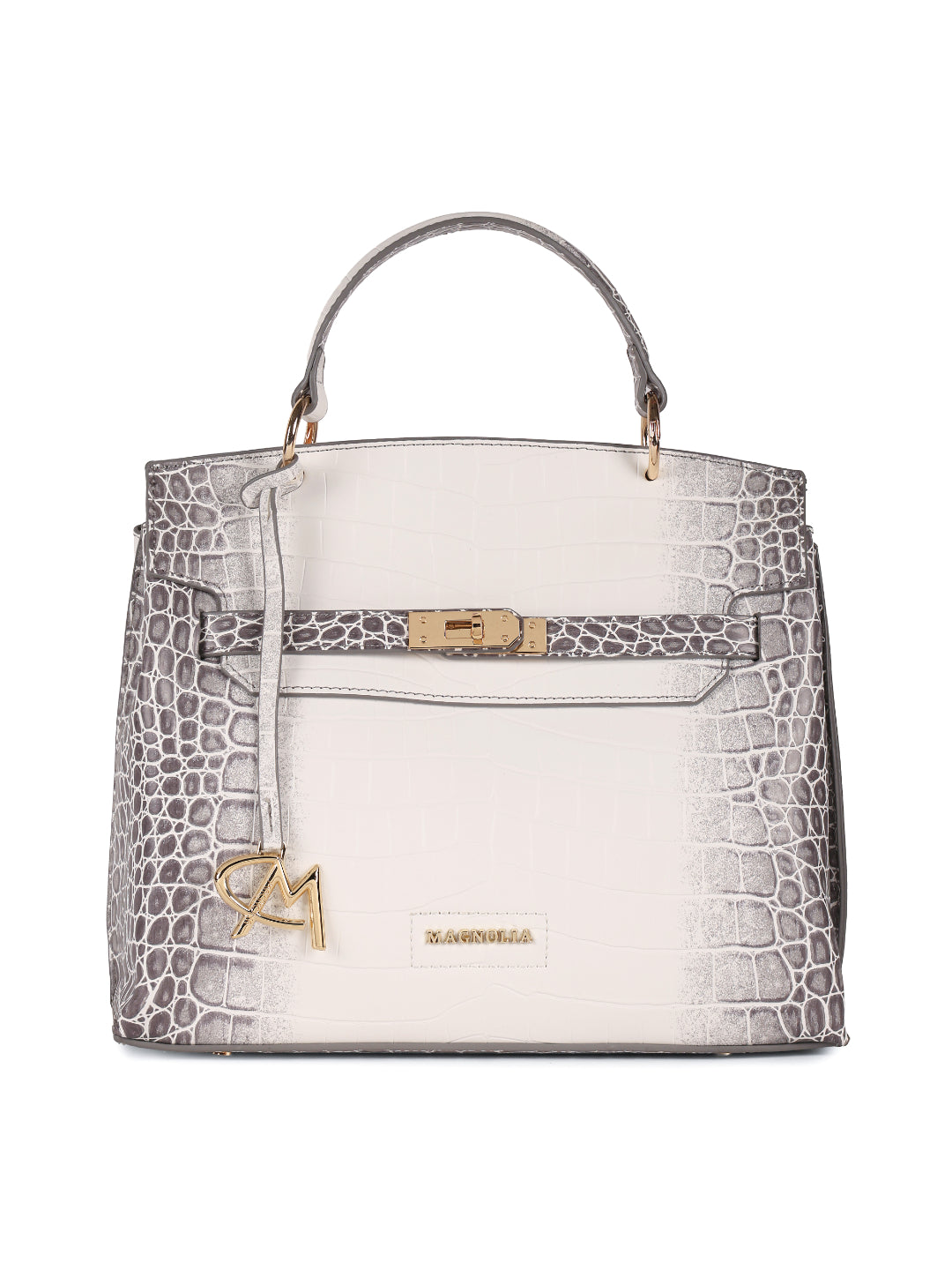 Magnolia Grey PU Leather Animal Effect One Size Women Satchel