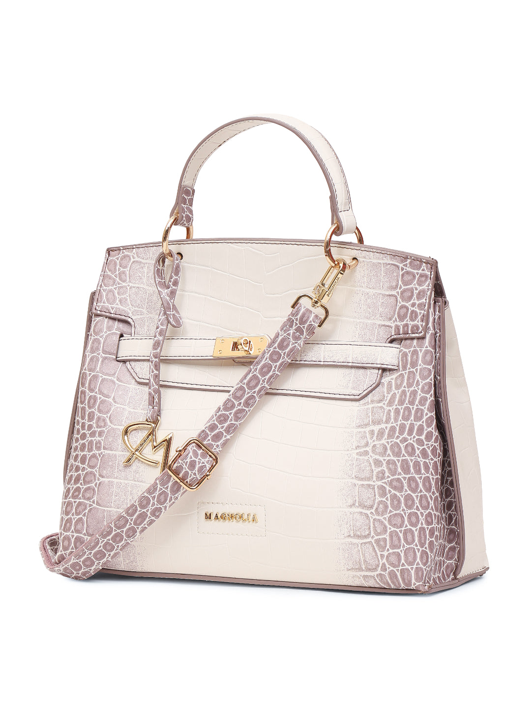 Magnolia Purple PU Leather Animal Effect One Size Women Satchel