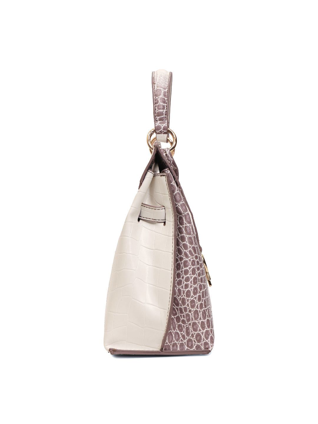 Magnolia Purple PU Leather Animal Effect One Size Women Satchel