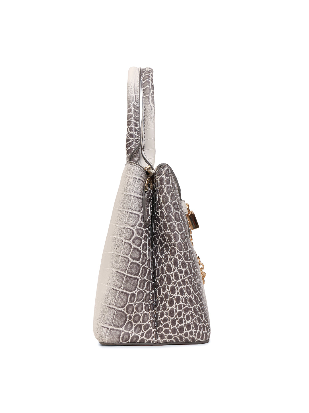 Magnolia Grey PU Leather Animal Effect One Size Women Satchel