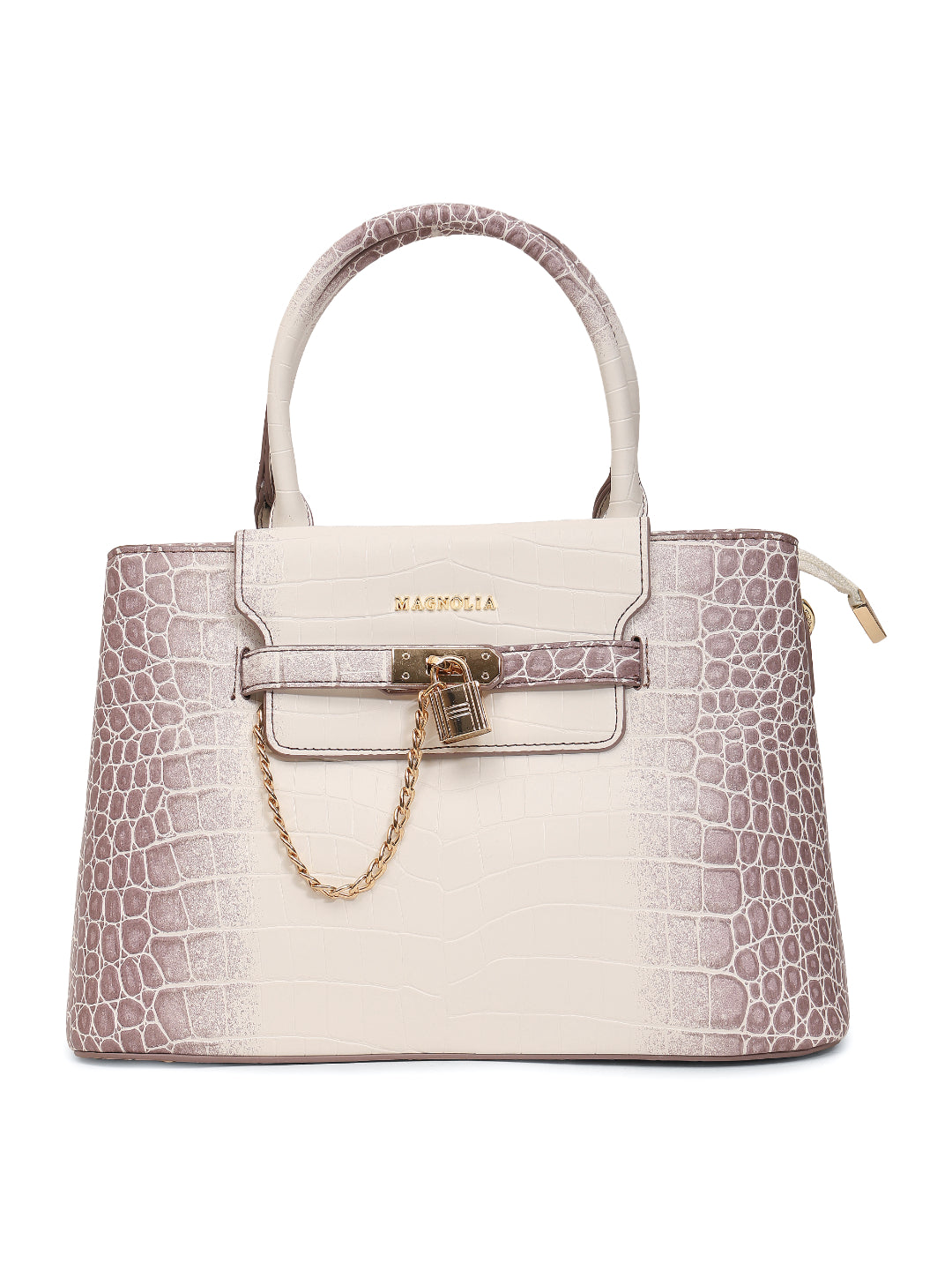 Magnolia Purple PU Leather Animal Effect One Size Women Satchel