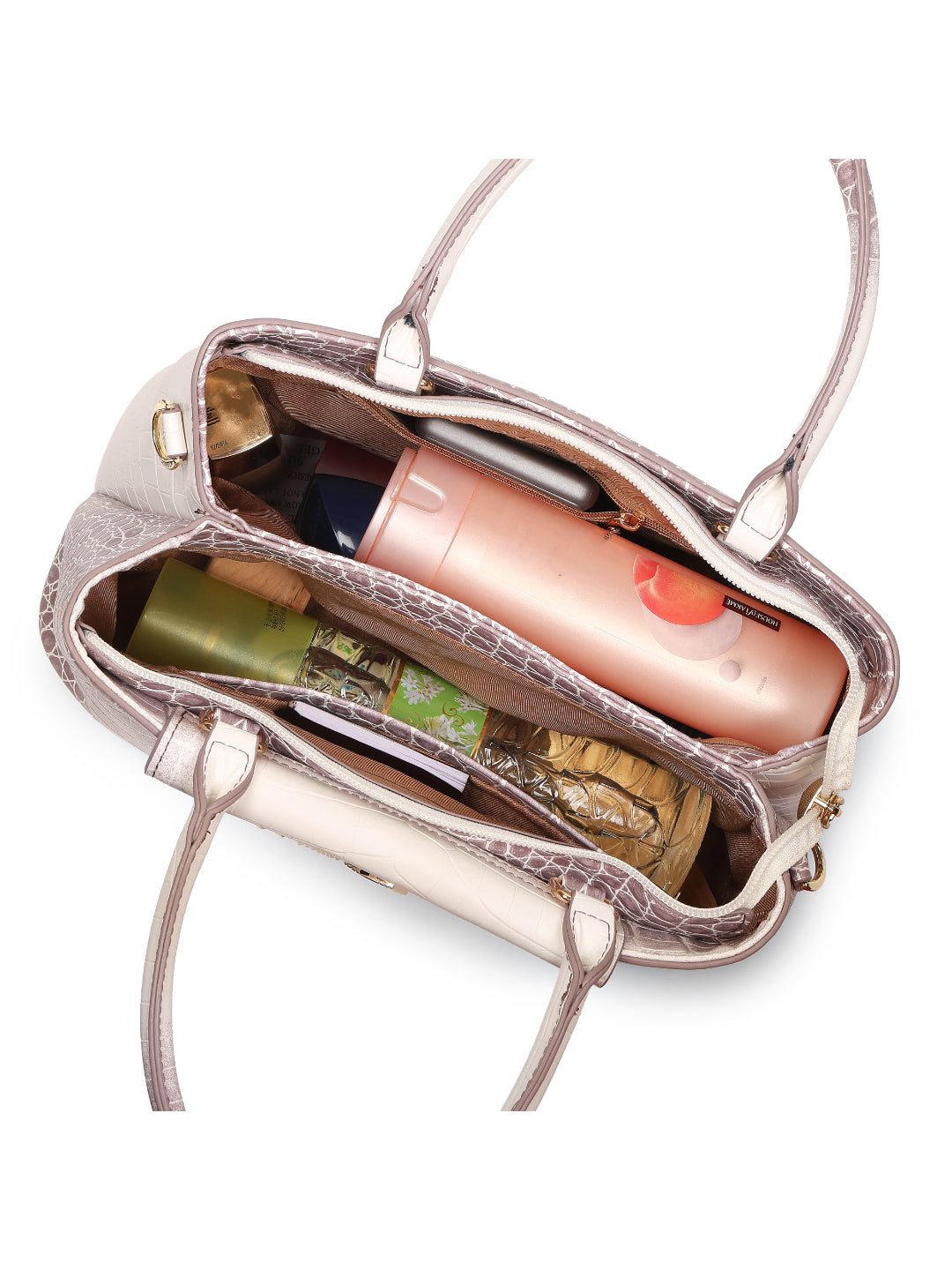 Magnolia Purple PU Leather Animal Effect One Size Women Satchel