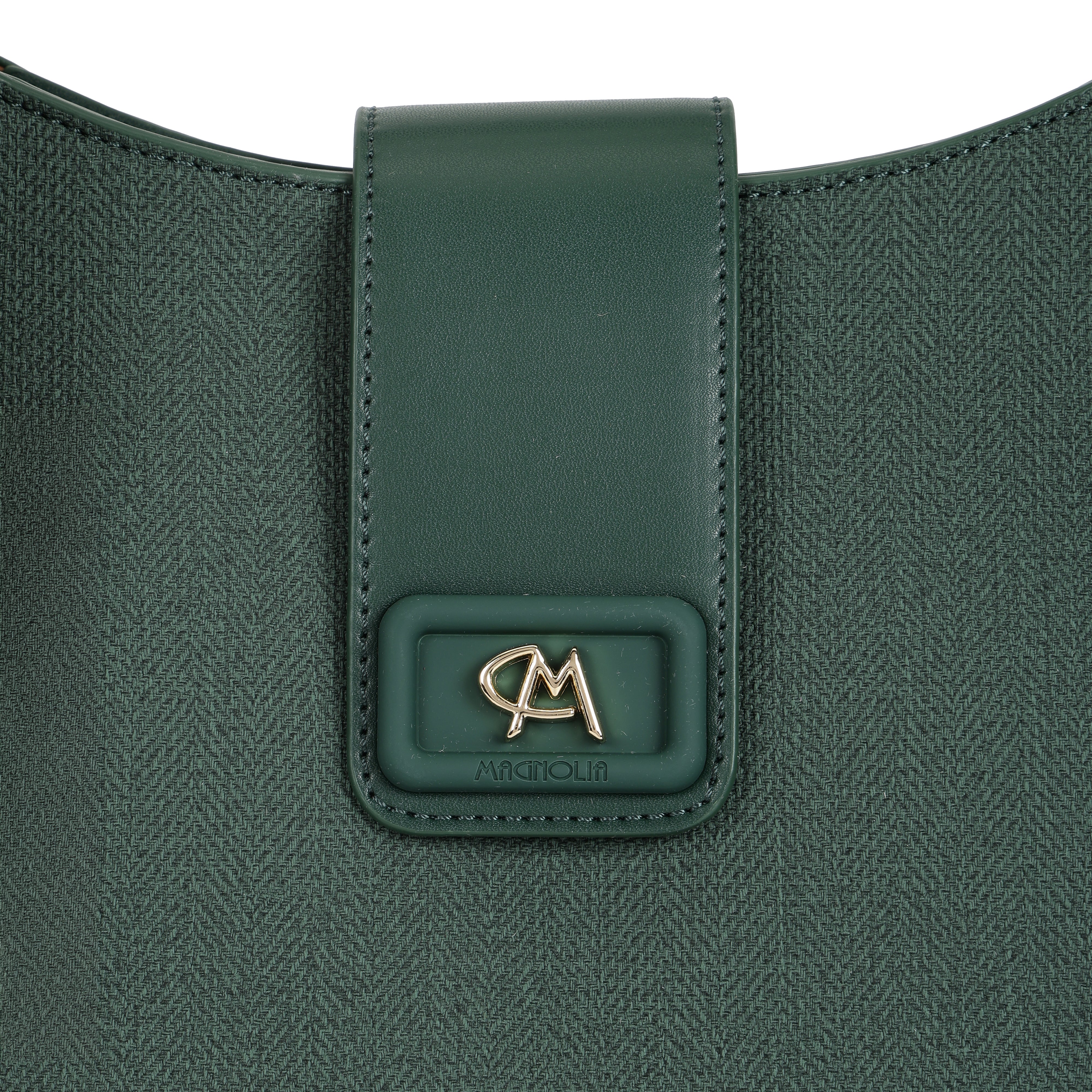 Magnolia PU Leather Women Green Shoulder Bag