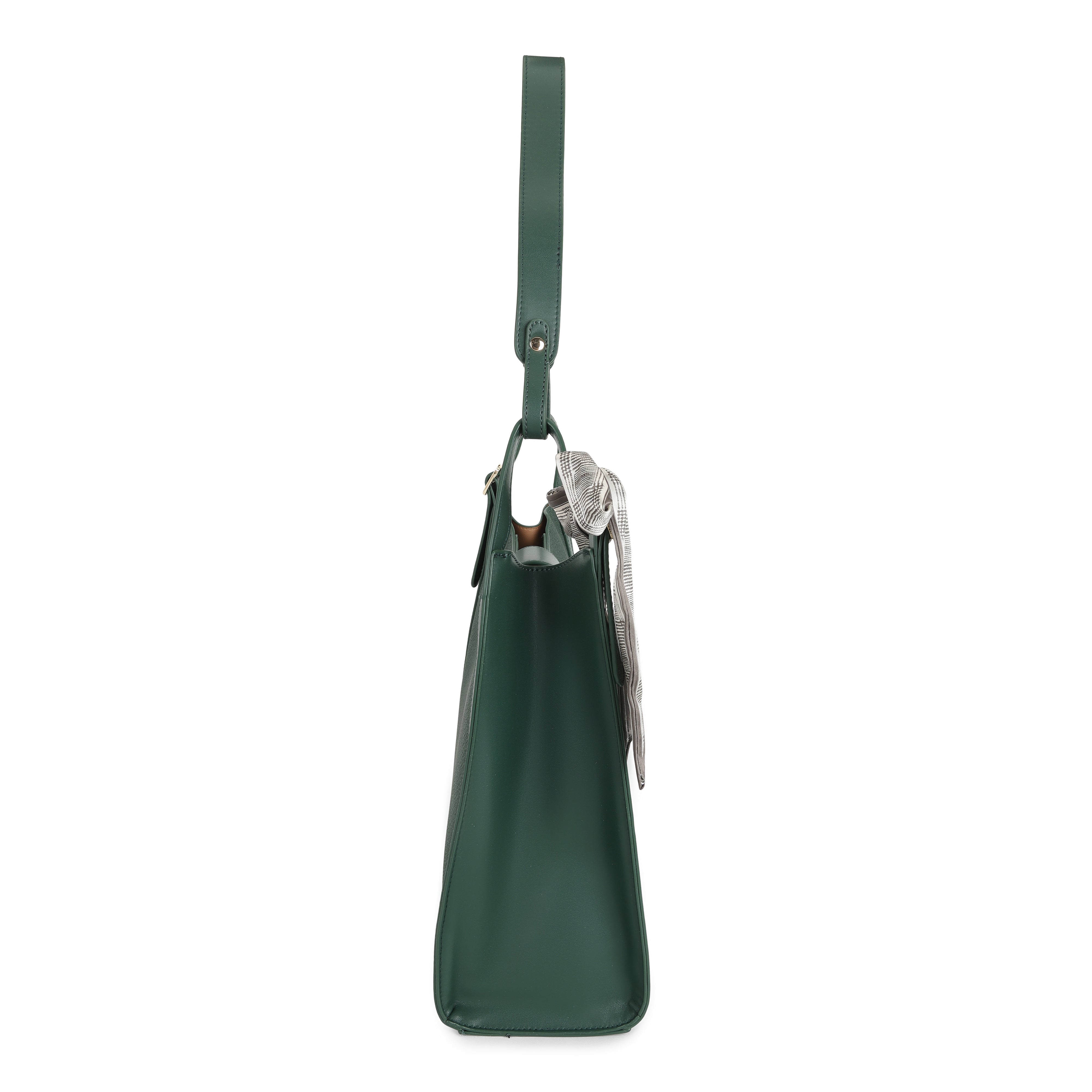 Magnolia PU Leather Women Green Shoulder Bag