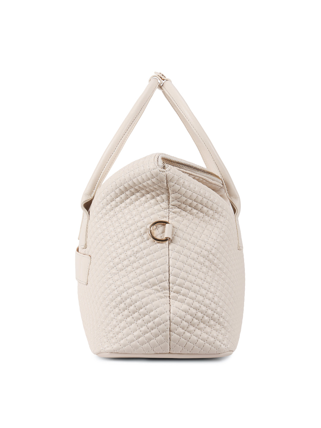 Magnolia Beige PU Leather Quilted One Size Unisex Duffle Bag