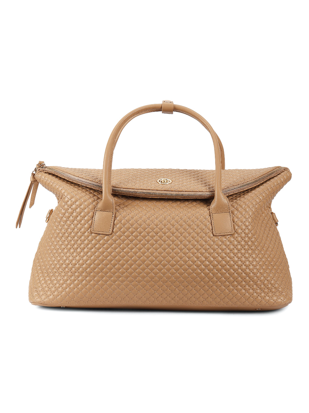 Magnolia Khaki PU Leather Quilted One Size Unisex Duffle Bag