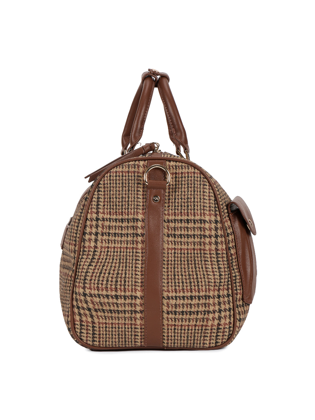 Magnolia Coffee PU Leather Textured One Size Unisex Duffle Bag