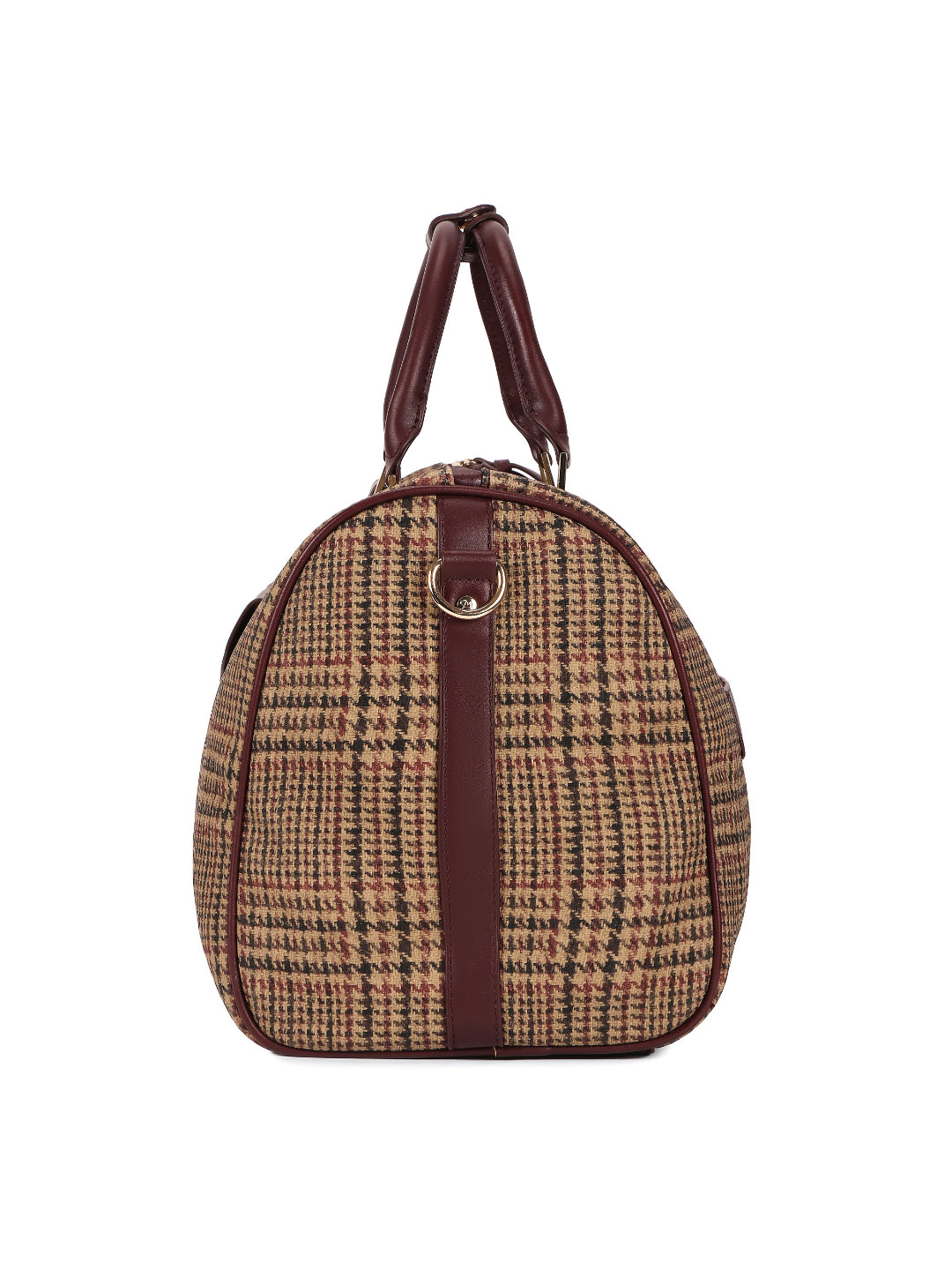 Magnolia Wine red PU Leather Textured One Size Unisex Duffle Bag