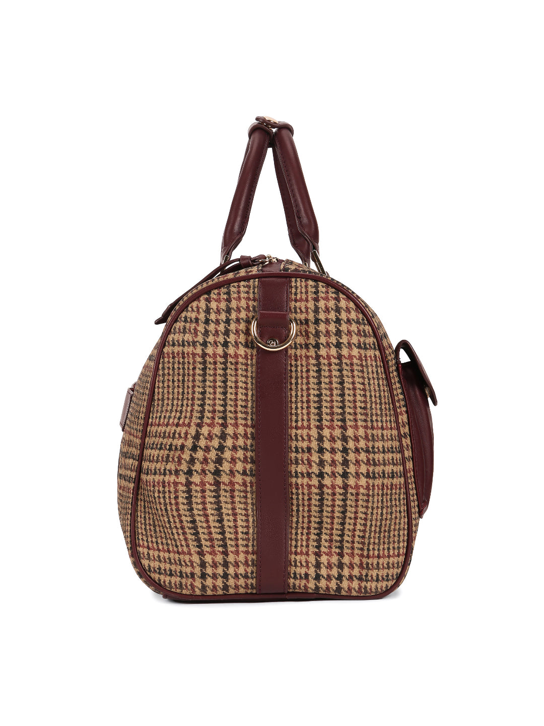 Magnolia Wine red PU Leather Textured One Size Unisex Duffle Bag