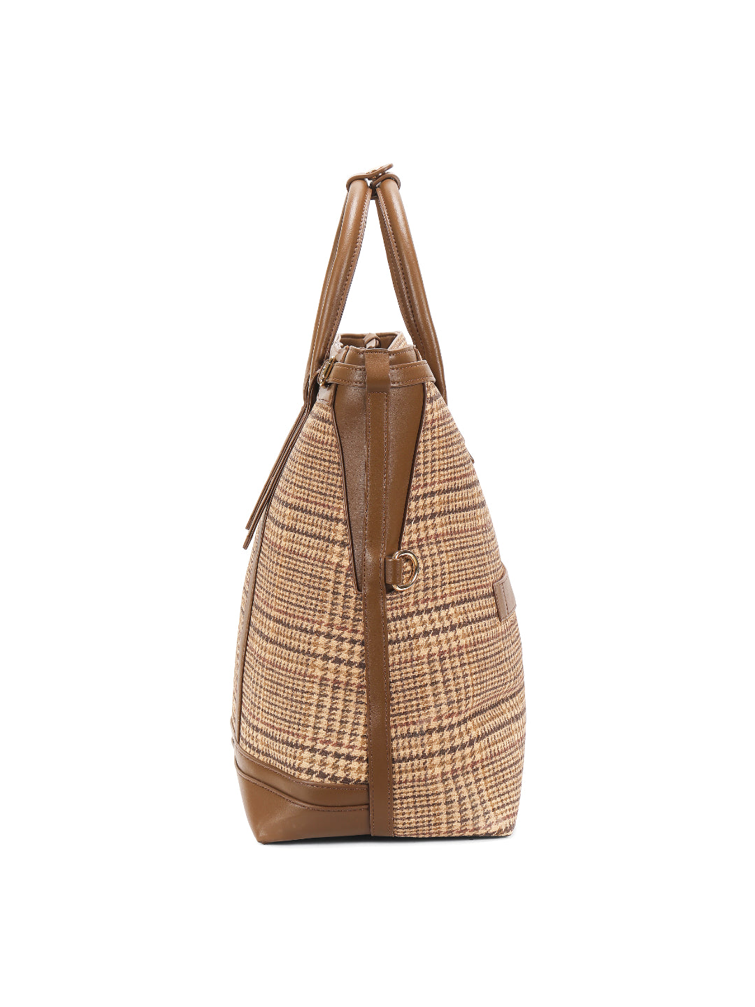Magnolia Brown PU Leather Textured One Size Unisex Tote
