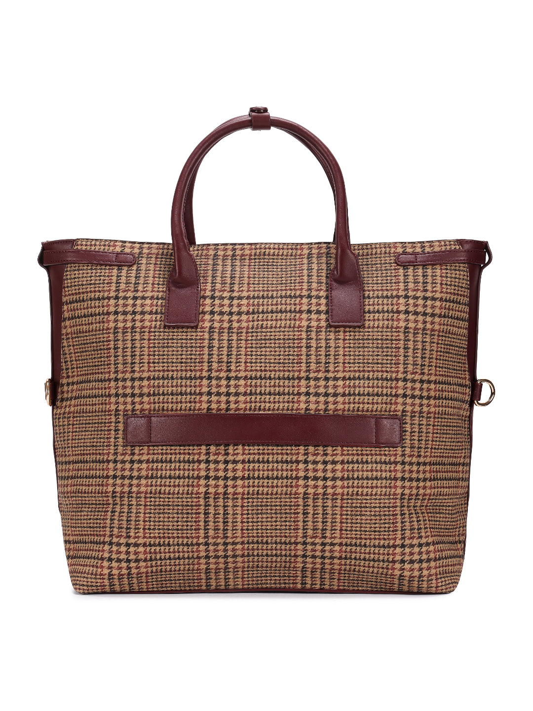 Magnolia Wine red PU Leather Textured One Size Unisex Tote