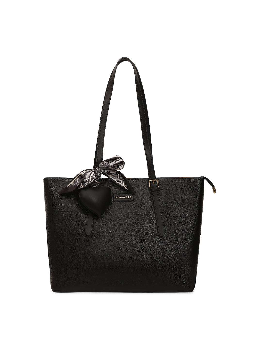 Magnolia Black PU Leather Solid One Size Women Tote
