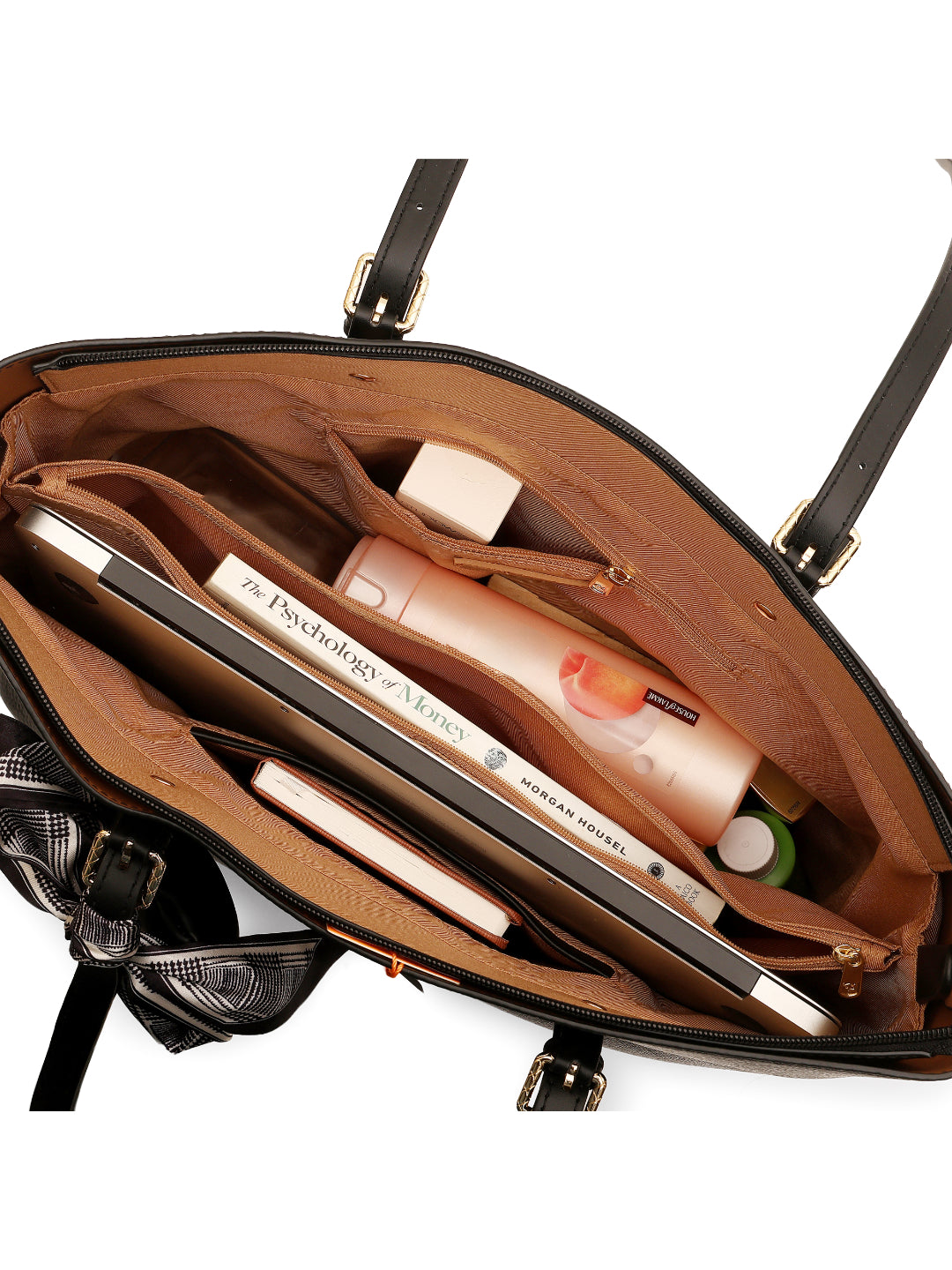 Magnolia Black PU Leather Solid One Size Women Tote