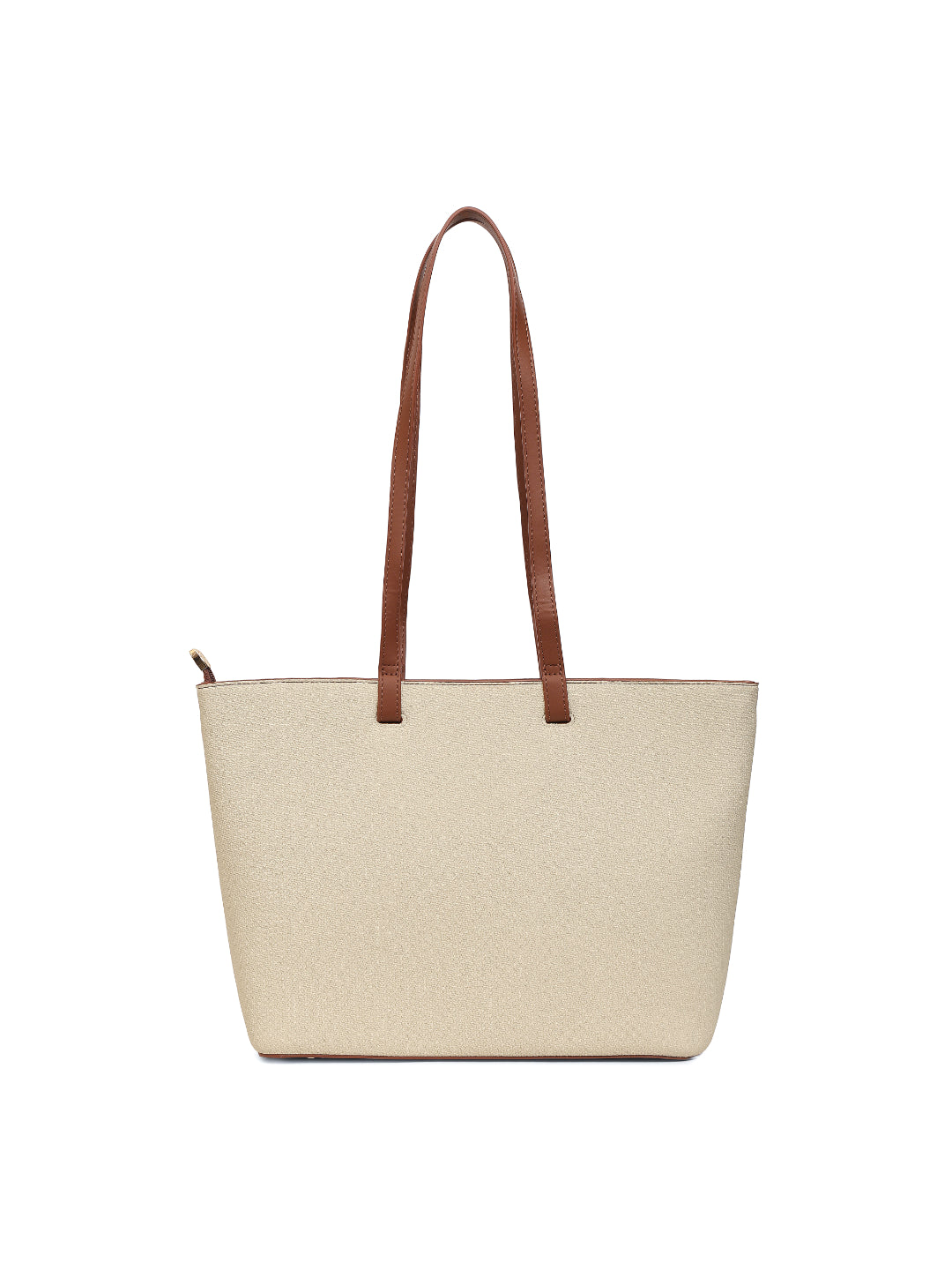 Magnolia Beige PU Leather Textured One Size Women Tote