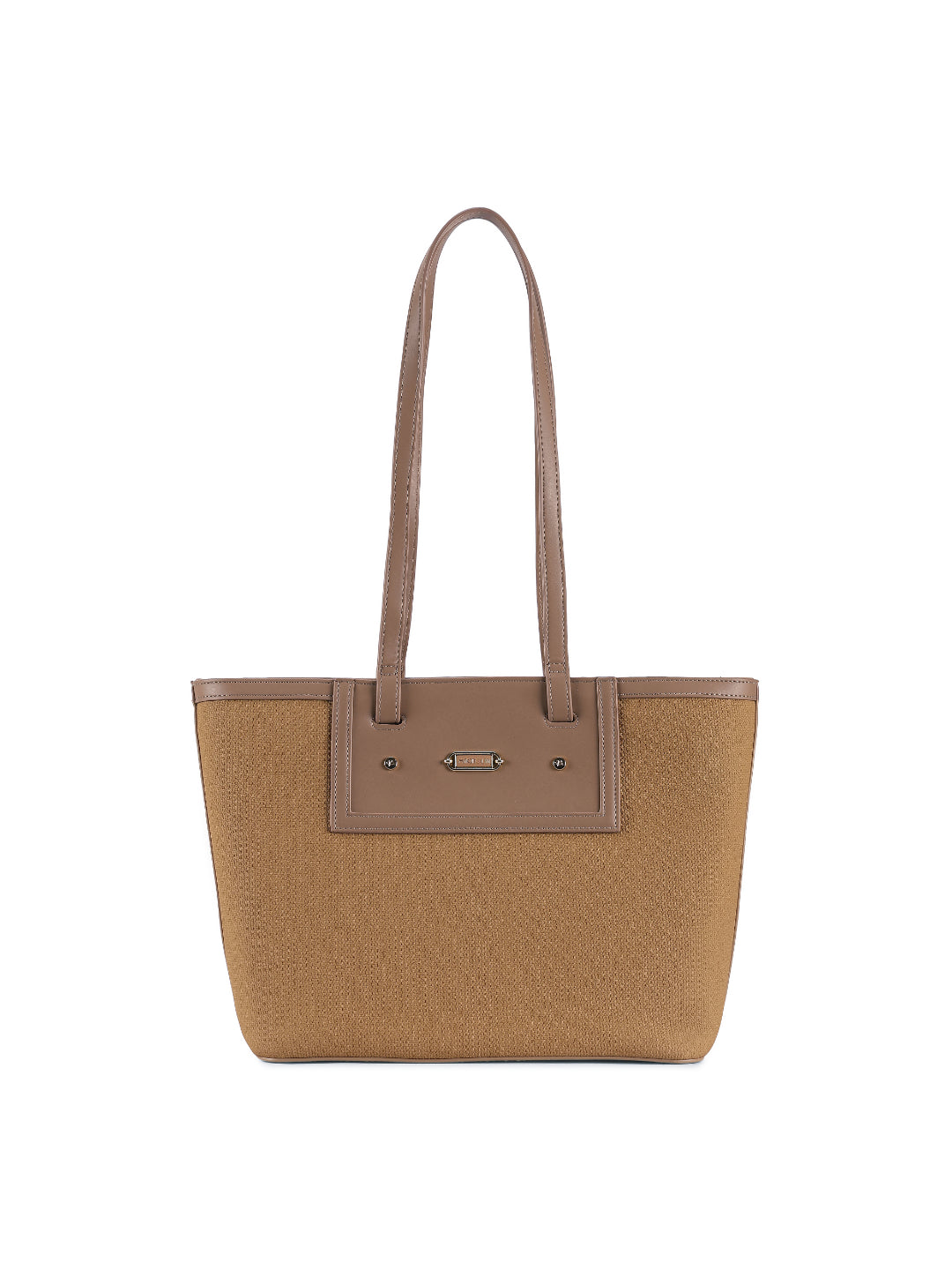 Magnolia Brown PU Leather Textured One Size Women Tote