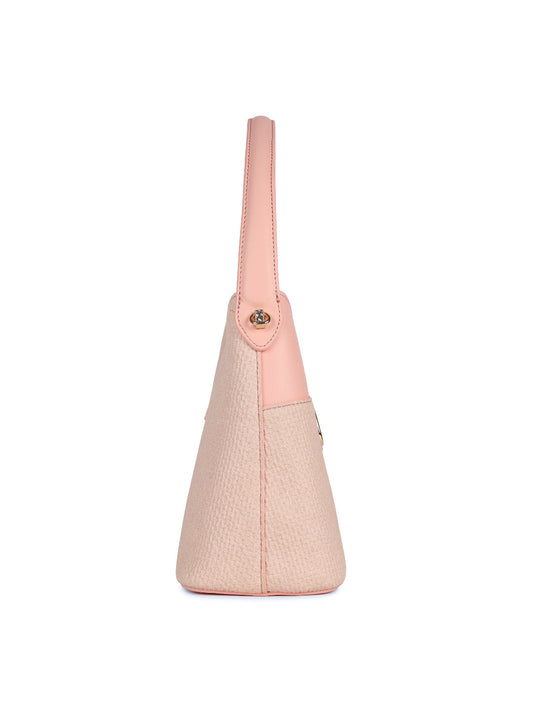Magnolia Pink PU Leather Solid One Size Women Shoulder Bag