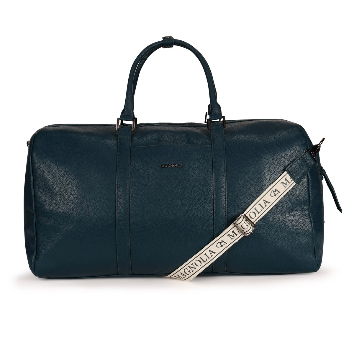 Magnolia PU Leather Blue Duffle Bag