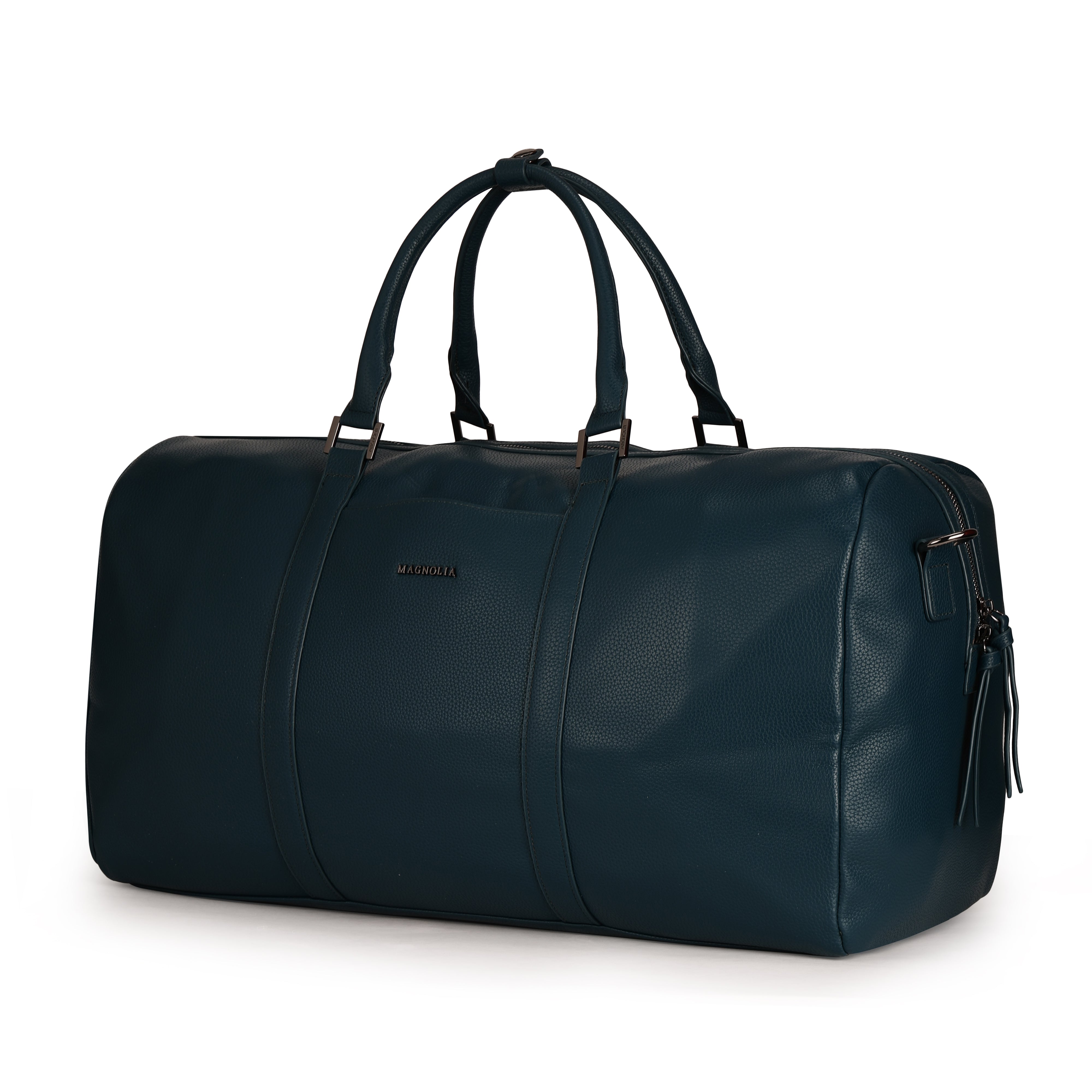 Magnolia PU Leather Blue Duffle Bag