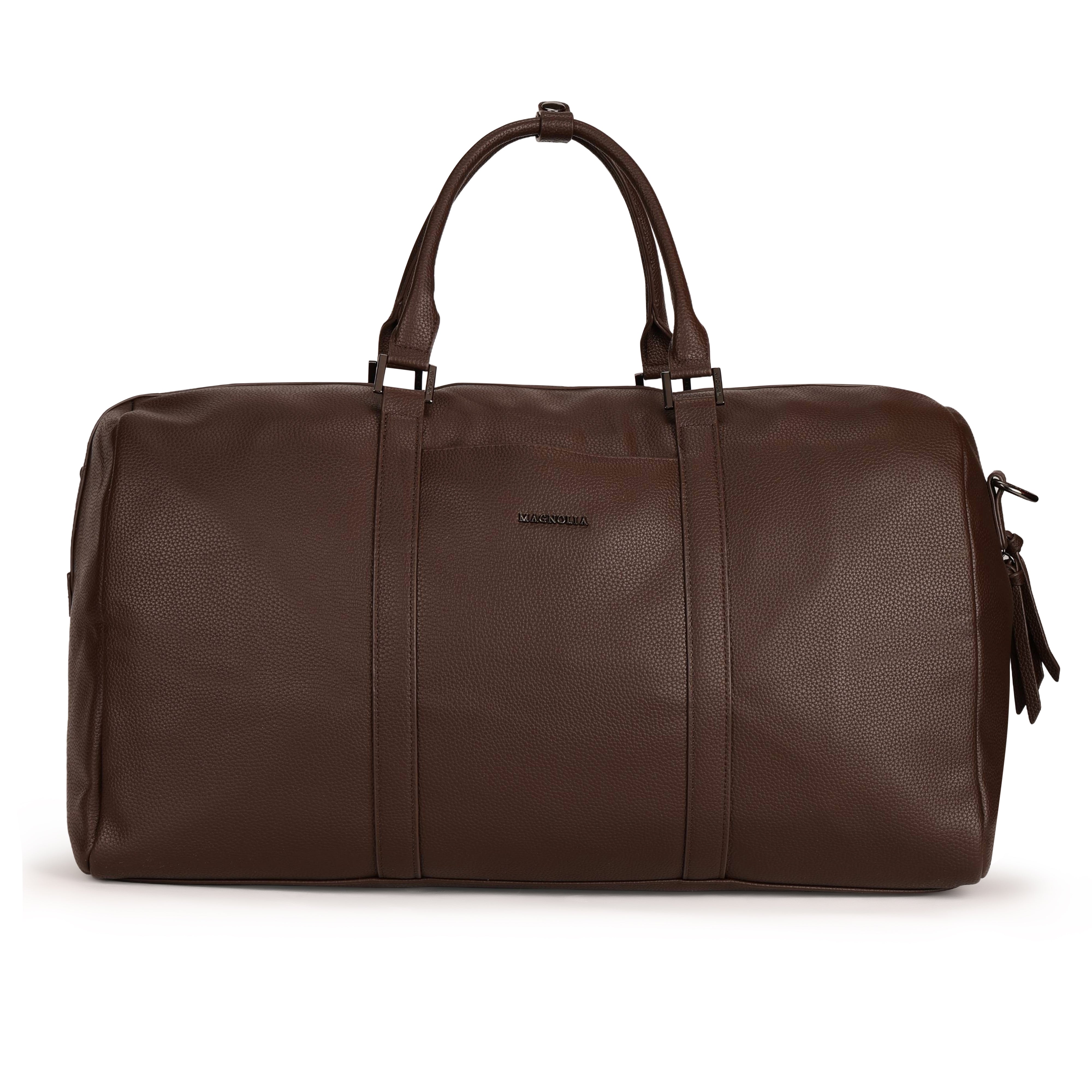 Magnolia PU Leather Coffee Duffle Bag